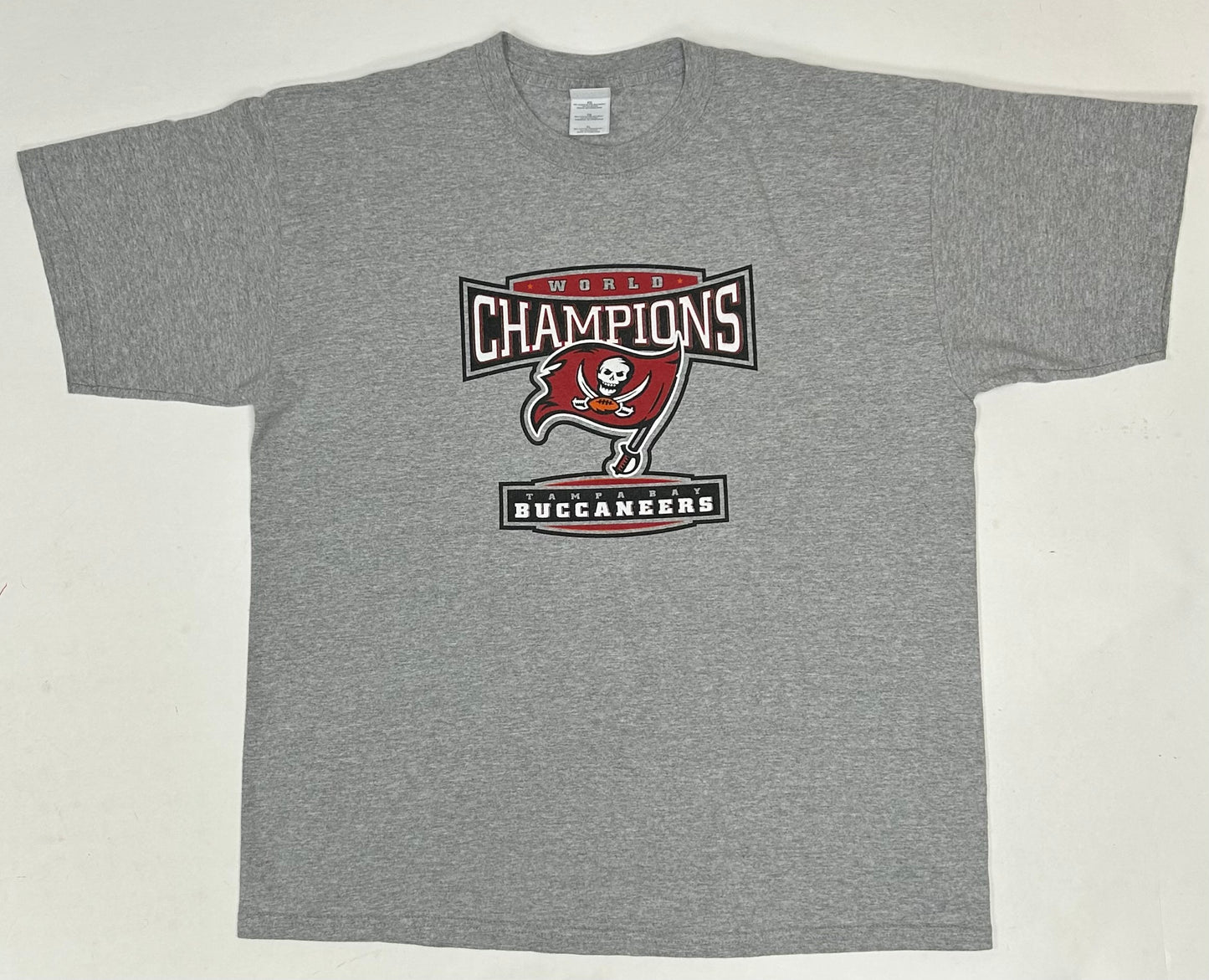 Vintage Tampa Bay Buccaneers 2003 NFL Super Bowl Champions Publix Promo Tee XL 23.75x29.5