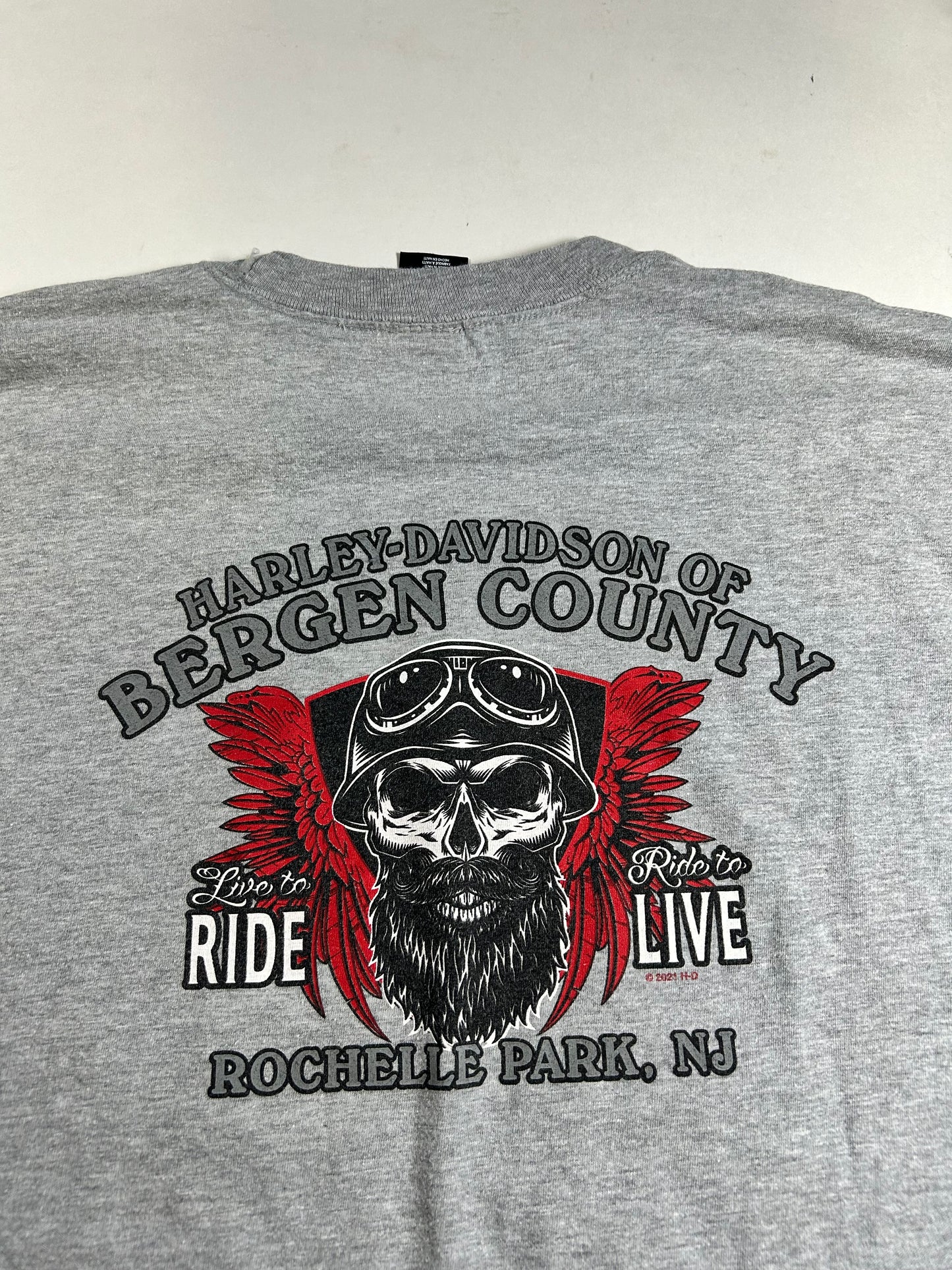 2021 Harley Davidson Motorcycles Of Bergen County Rochelle Park, NJ Skull Graphic Tee 23.5x30 Inches