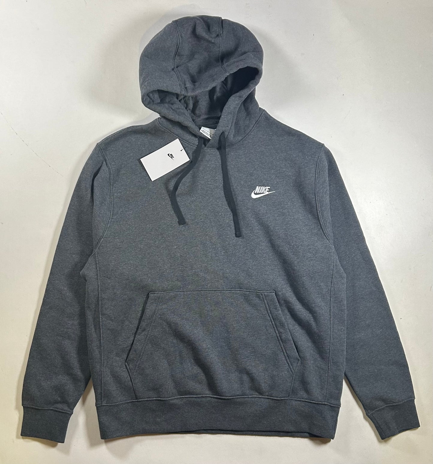 Nike Sportswear Club Fleece Hoodie BV2654-071 Sweatshirt Gray Large 24.25x28 Inches Brand New 2024