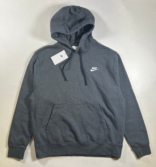 Nike Sportswear Club Fleece Hoodie BV2654-071 Sweatshirt Gray Large 24.25x28 Inches Brand New 2024