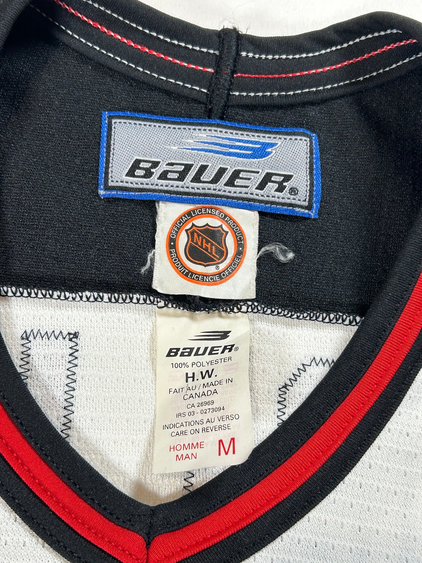 Vintage New Jersey Devils NHL Bobby Holik Bauer Hockey Jersey Medium 27x30.25 Inches