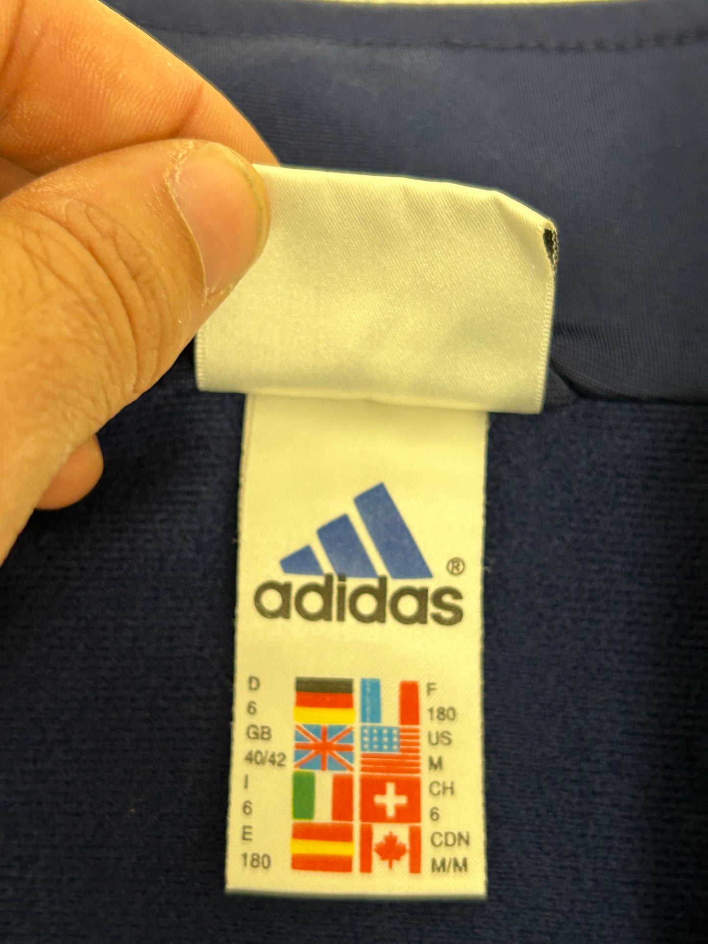 Vintage Adidas Track Jacket Zip Off Sleeves Medium 25x27.75 Inches Three Stripes