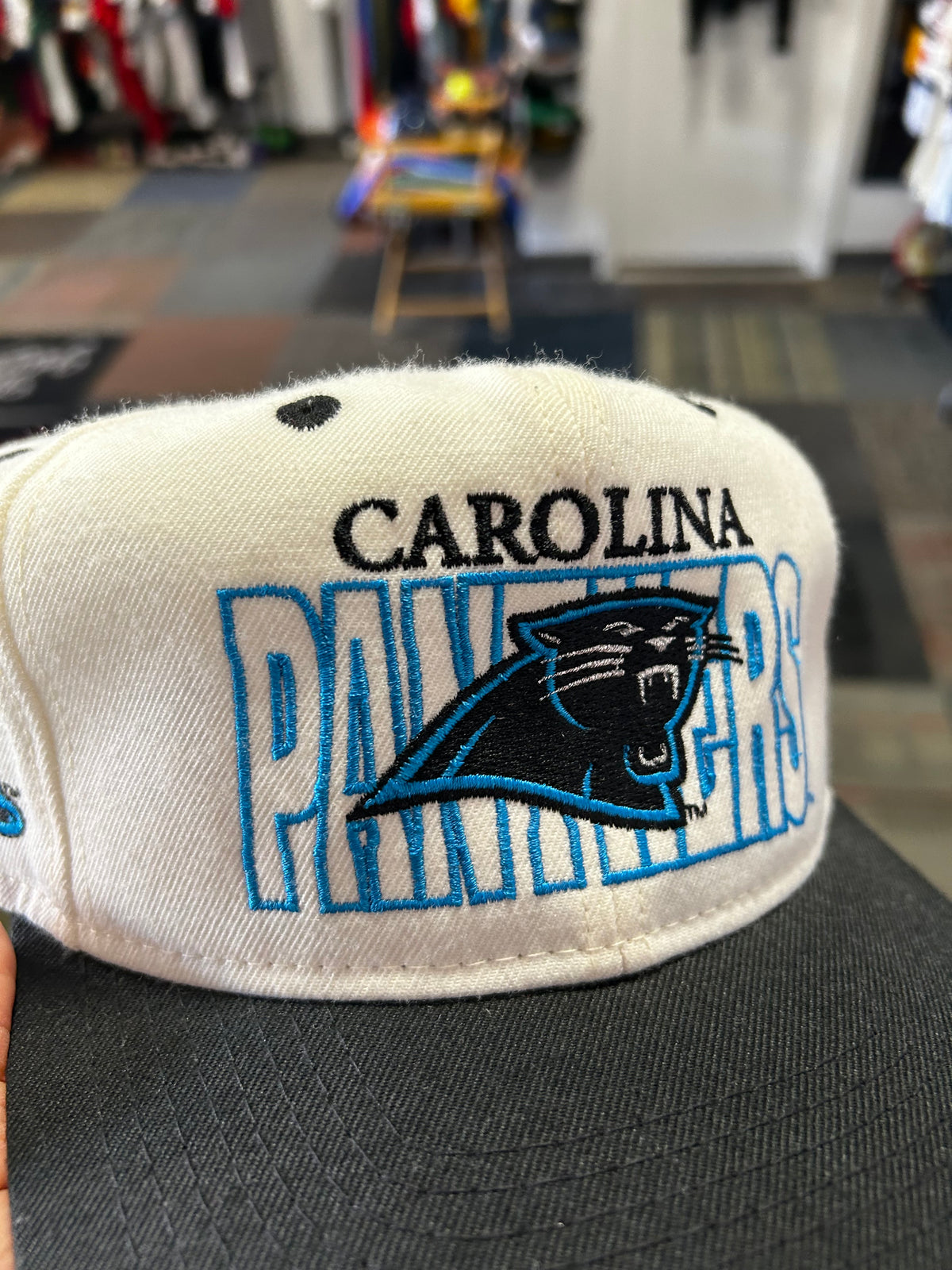Vintage Carolina Panthers NFL #1 Apparel SnapBack Hat As Is Adult