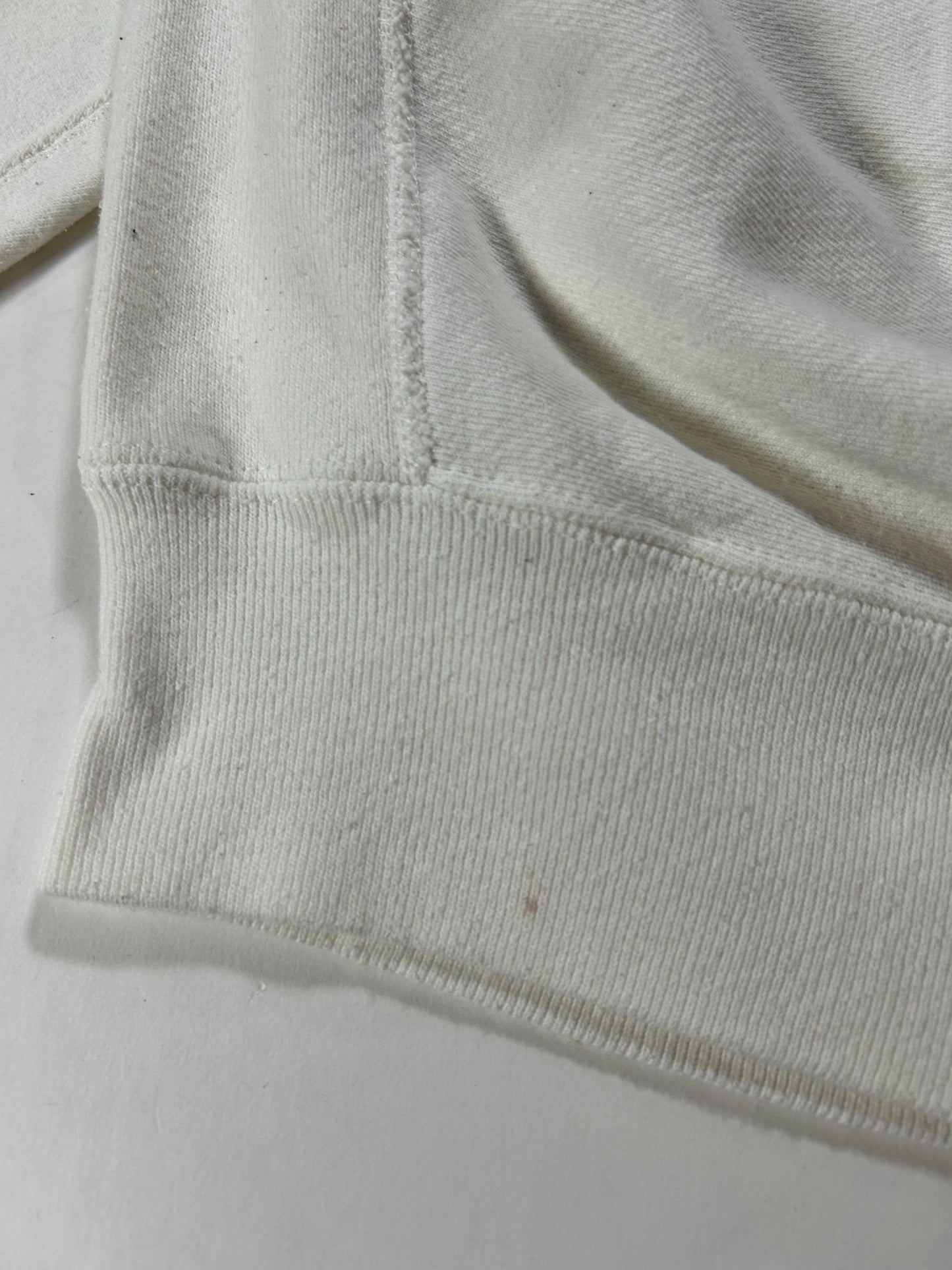 Vintage Brown University College Crewneck Sweatshirt Grain Bassett Walker 23x27.5 Inches White As Is