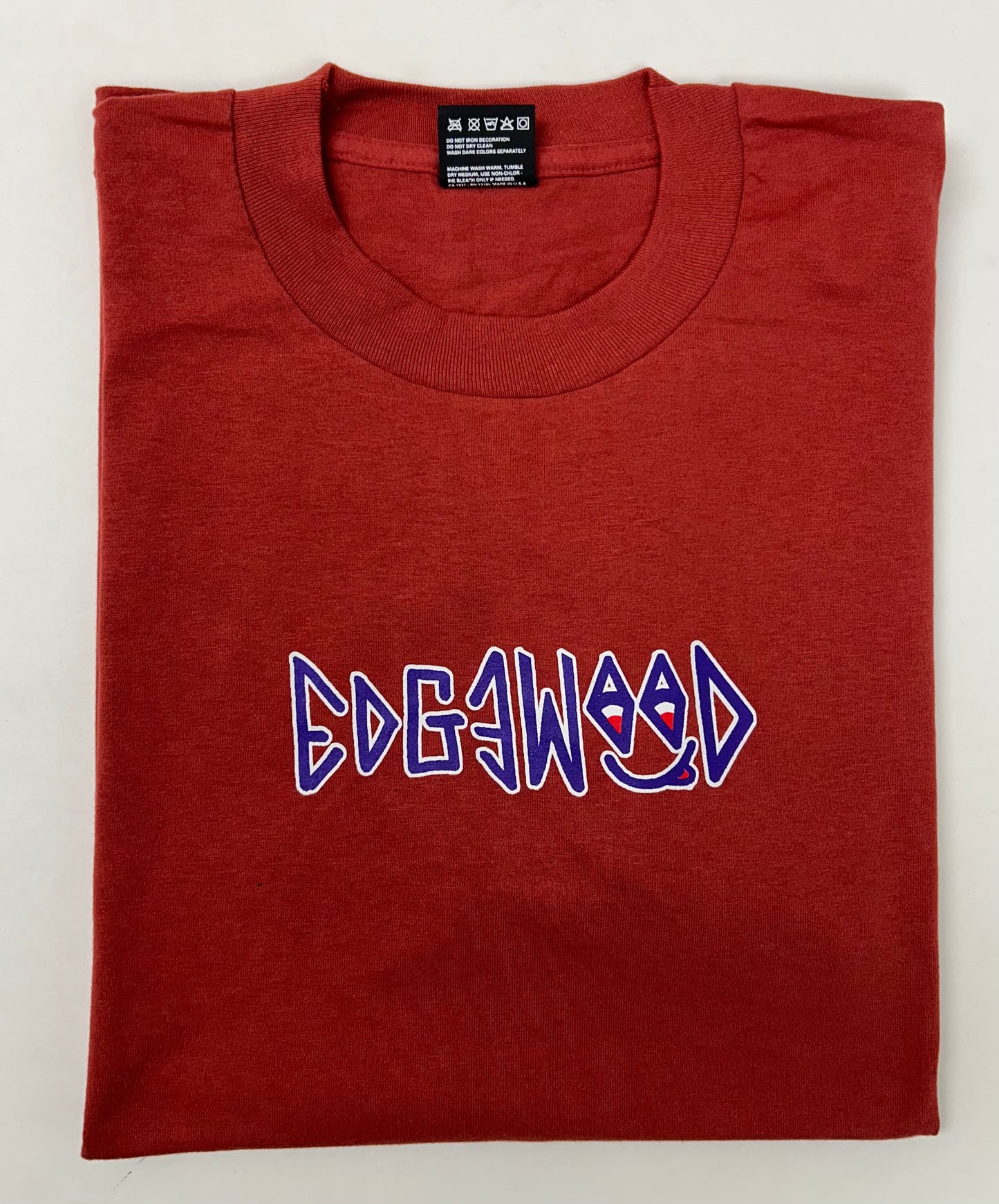 Edgewood NJ first edition “Deeper Than The Roots.” Tee XL 24x30.25 Inches 90s FOTL Best USA Made 50/50 Blend Umass Red