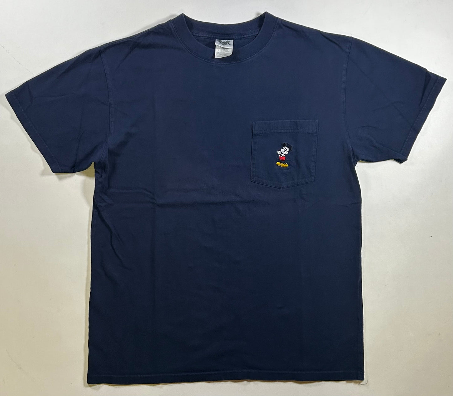 Vintage The Disney Catalog Mickey Mouse Embroidered Logo Pocket Tee Medium 21.5x28.25 Inches Big Fit As Is