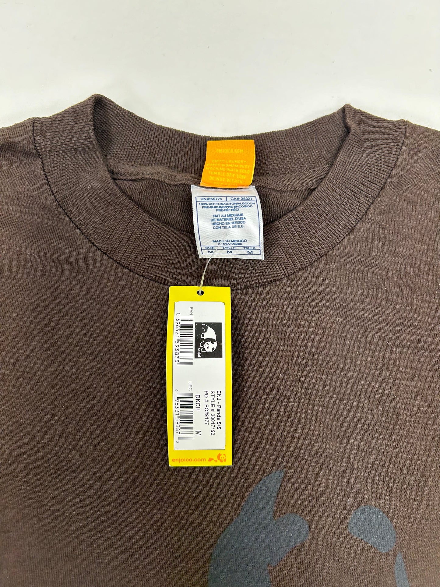 Vintage Enjoi Skateboards Panda S/S Graphic T-Shirt Skate Tee Medium 20.25x29.75 Inches Y2K New With Tag