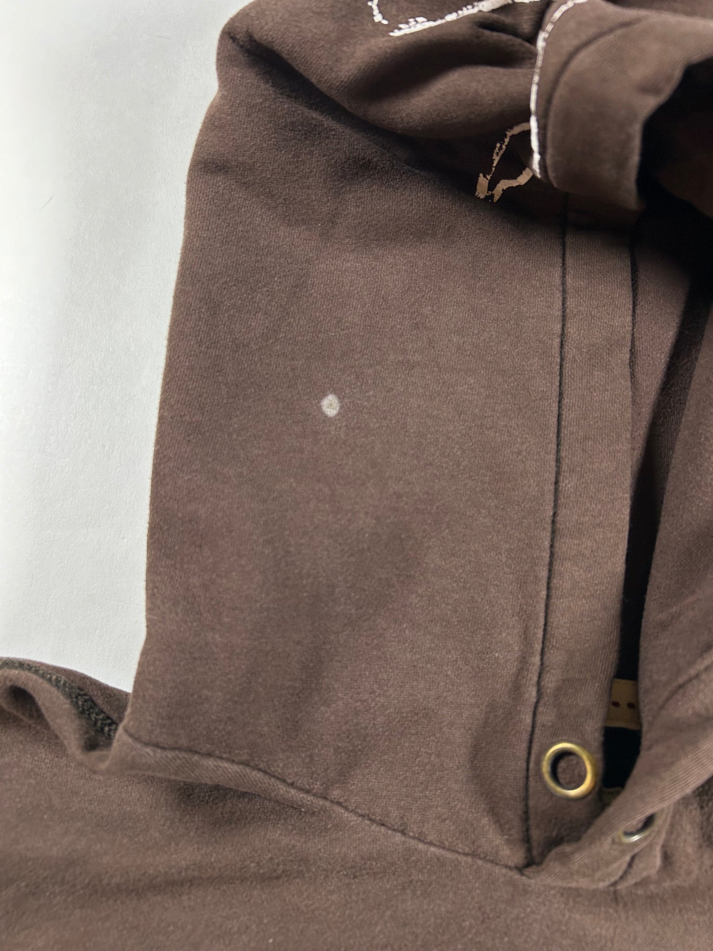 Hollister California Spellout Surf Pullover Hooded Sweatshirt Medium/Small Fit 21x25.75 Inches Brown