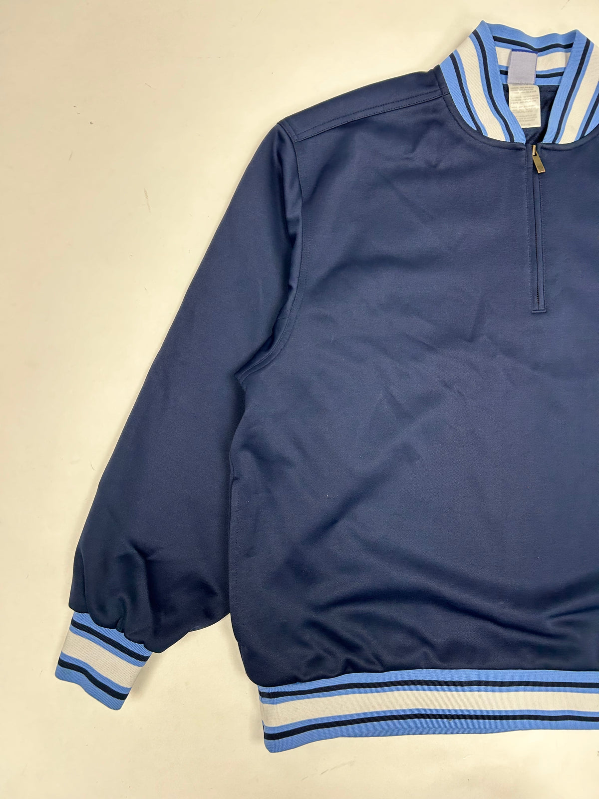Tennessee Titans Jacket Reebok NFL Team Apparel 1/4 Zip Pullover XL Fits Like 2XL 28.5x30.25 Inches