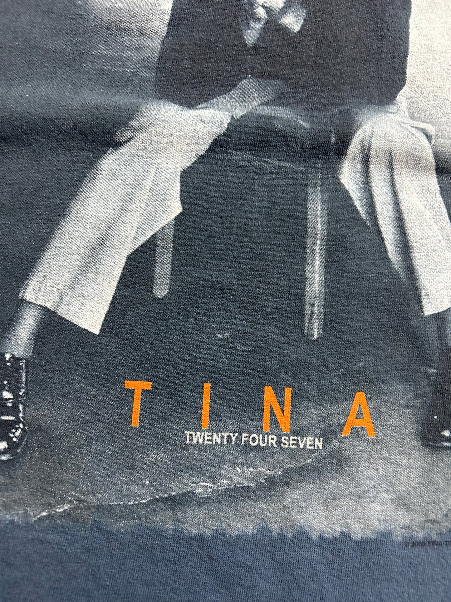 Vintage Tina Turner Twenty Four Seven 2000 Tour Concert Tee Giant Tag Size XL 23x30.75 Inches