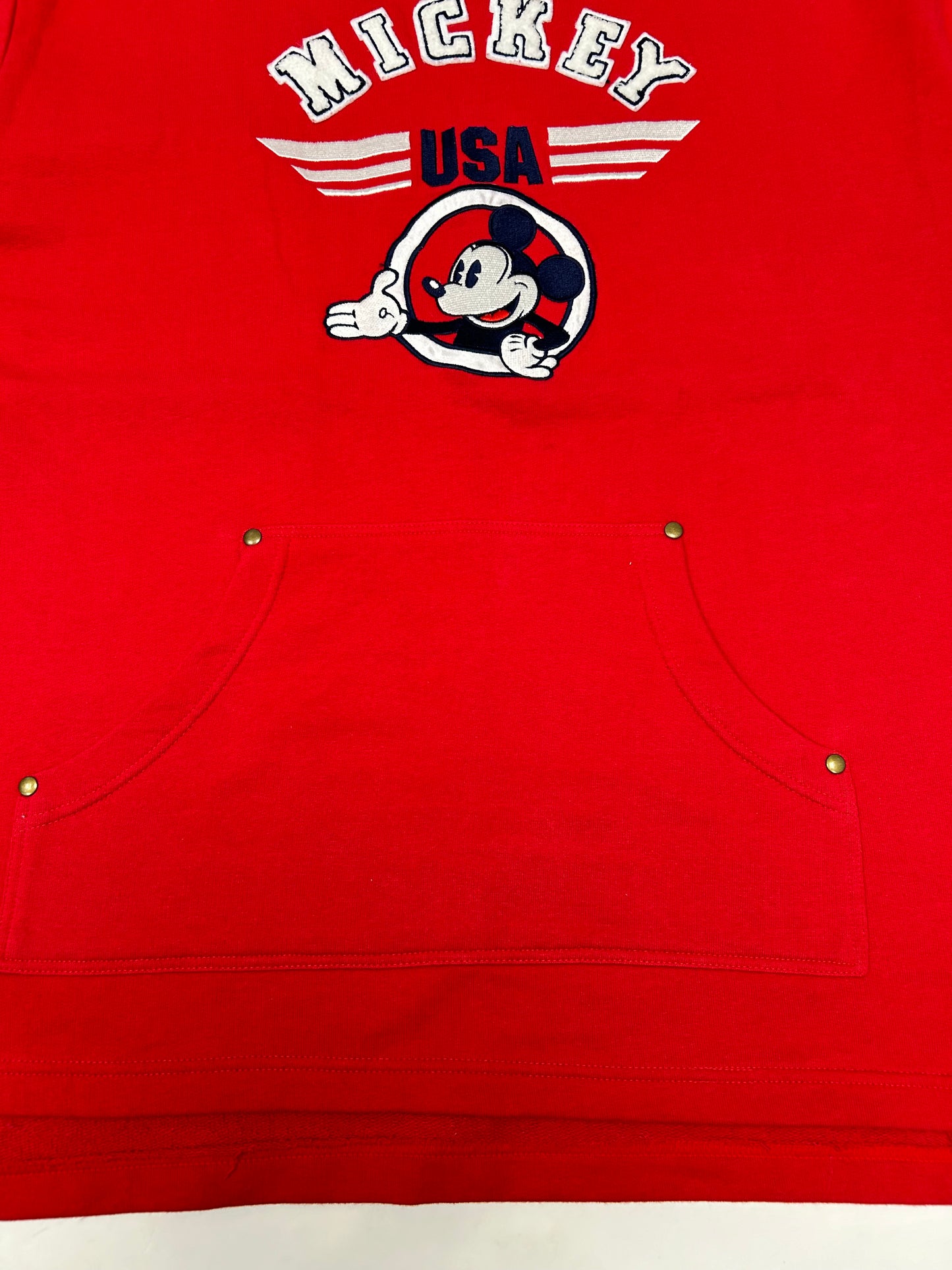 Vintage Mickey Mouse Disney Originals Mickey USA Pullover L/XL 24.75x30/31.5 90s