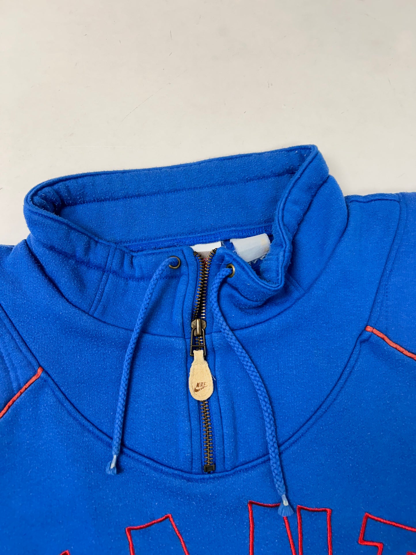 Vintage Nike NFL Quarter Zip Jacket New York Giants Large 25.5x25.25 Inches 80s 90s Rare