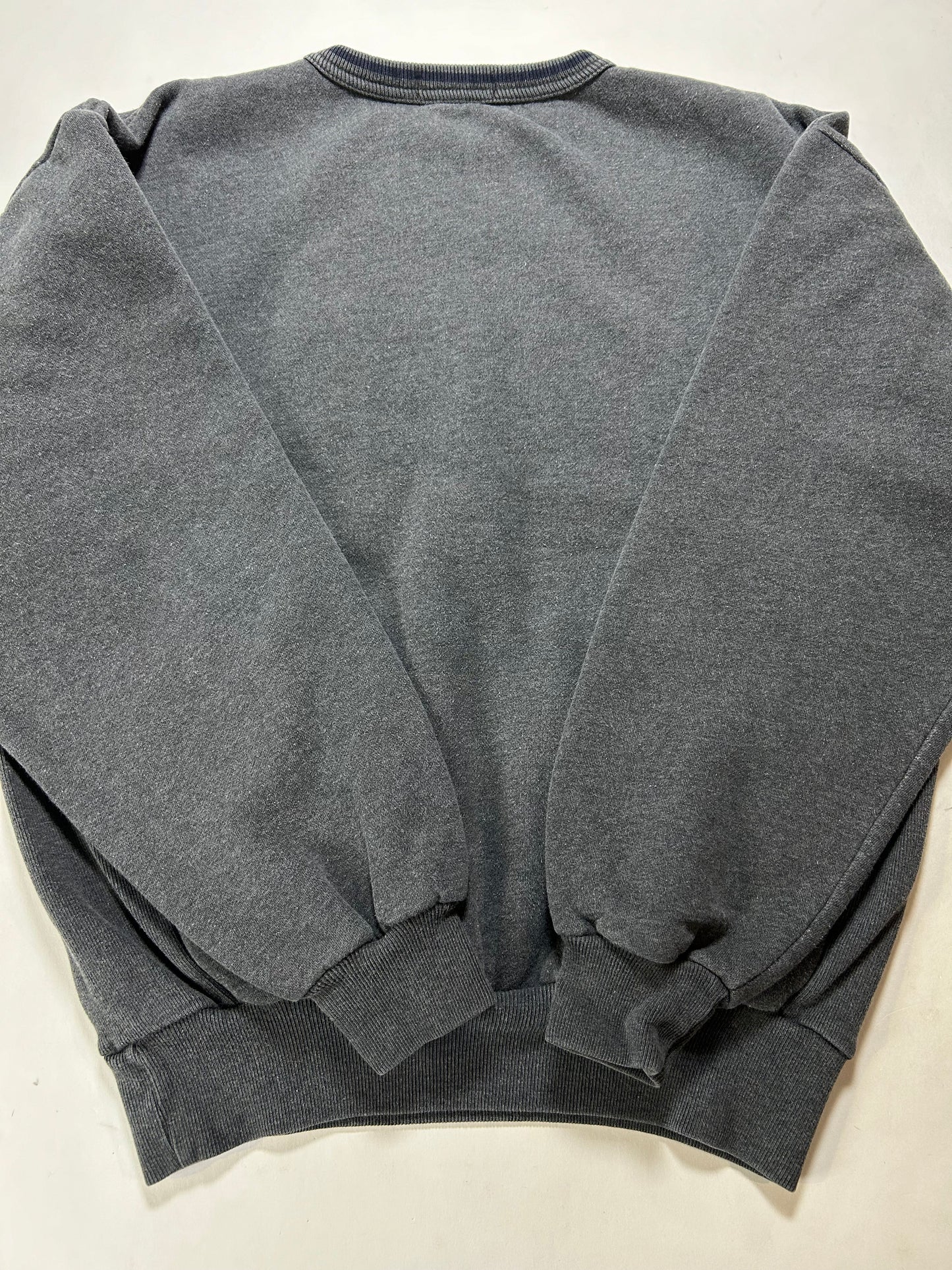 Vintage Nautica Spell Out Crewneck Sweatshirt With Pockets Gray Medium 25x25.25 Inches