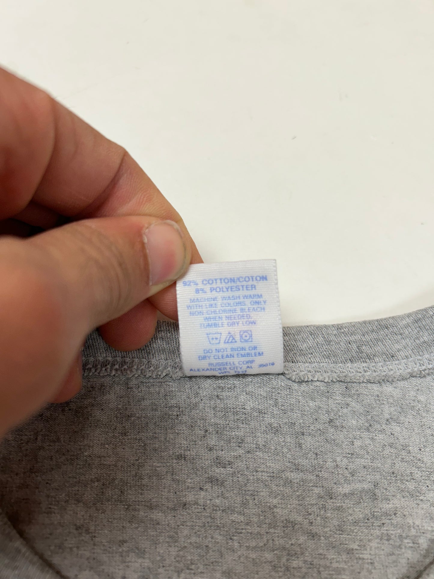 Vintage 90s Clemson Tigers College Russell Athletic USA Tee Large 22.25x29.25 Inches As Is