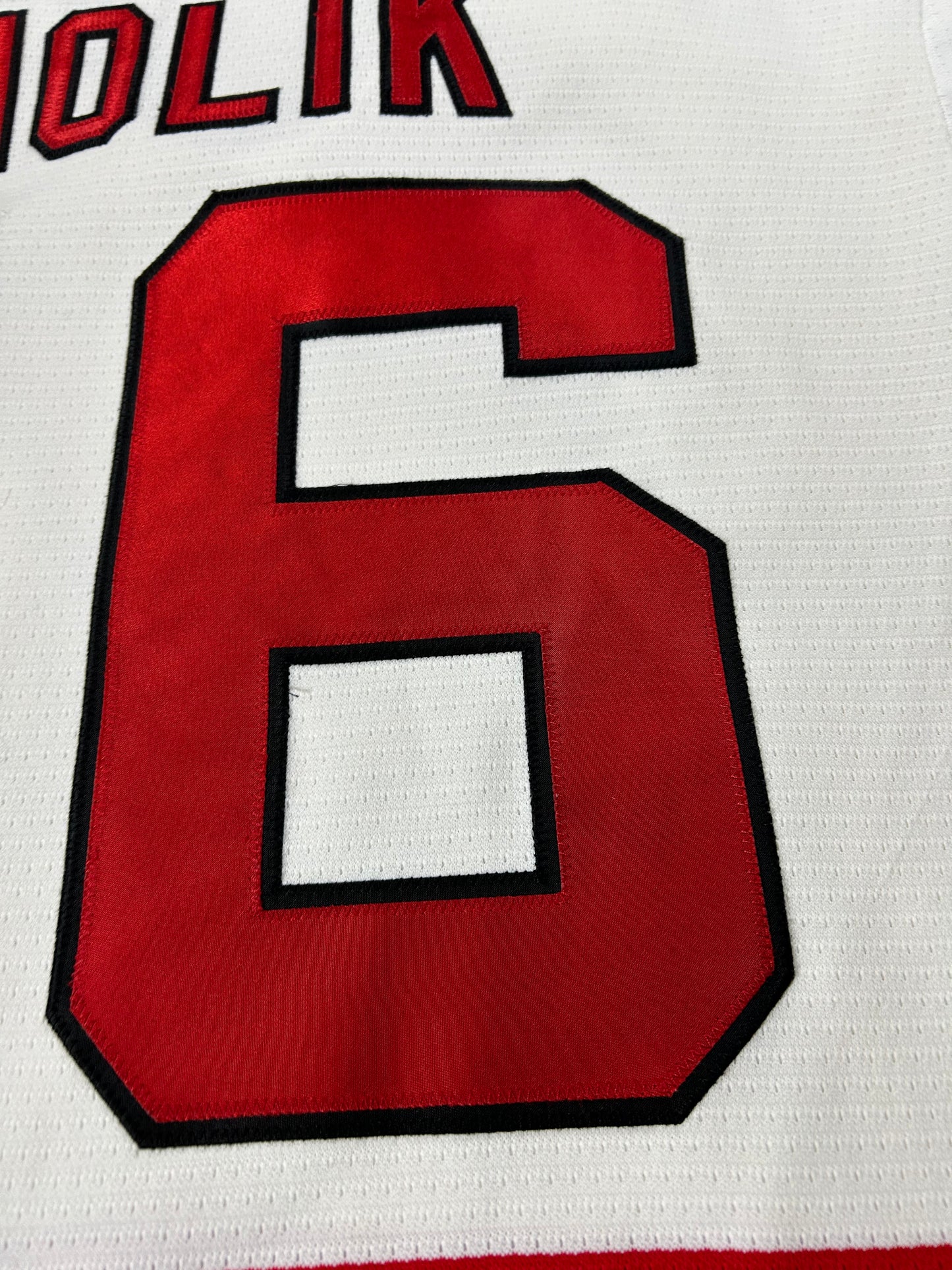 Vintage New Jersey Devils NHL Bobby Holik Bauer Hockey Jersey Medium 27x30.25 Inches