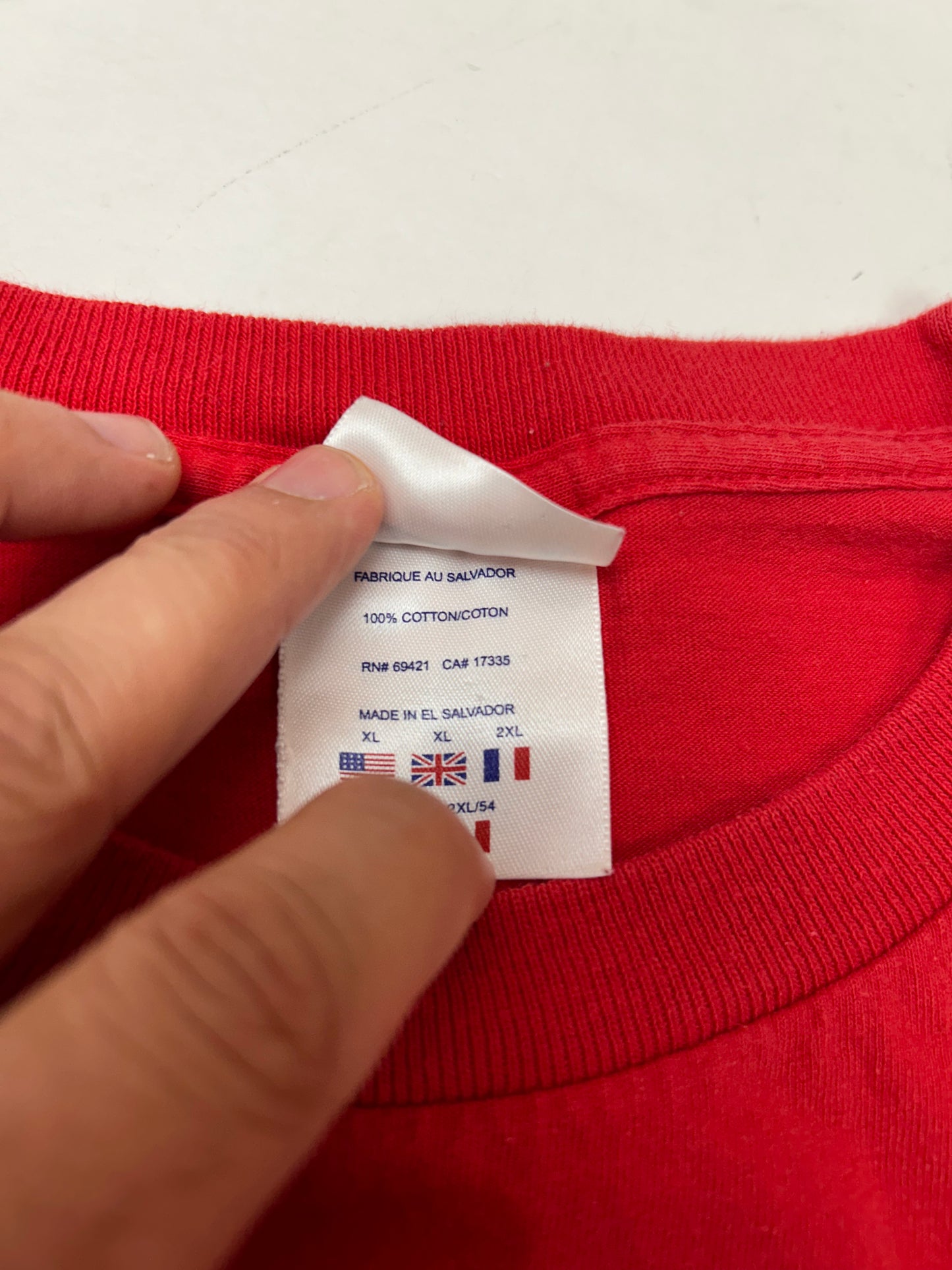 Vintage Reebok Brand Long Sleeve Tee Red XL 24.5x30.75 Inches