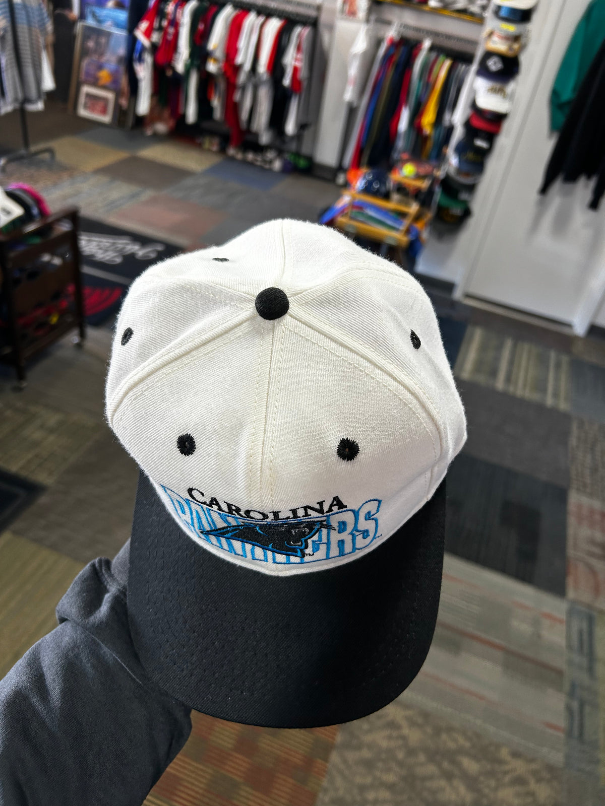Vintage Carolina Panthers NFL #1 Apparel SnapBack Hat As Is Adult