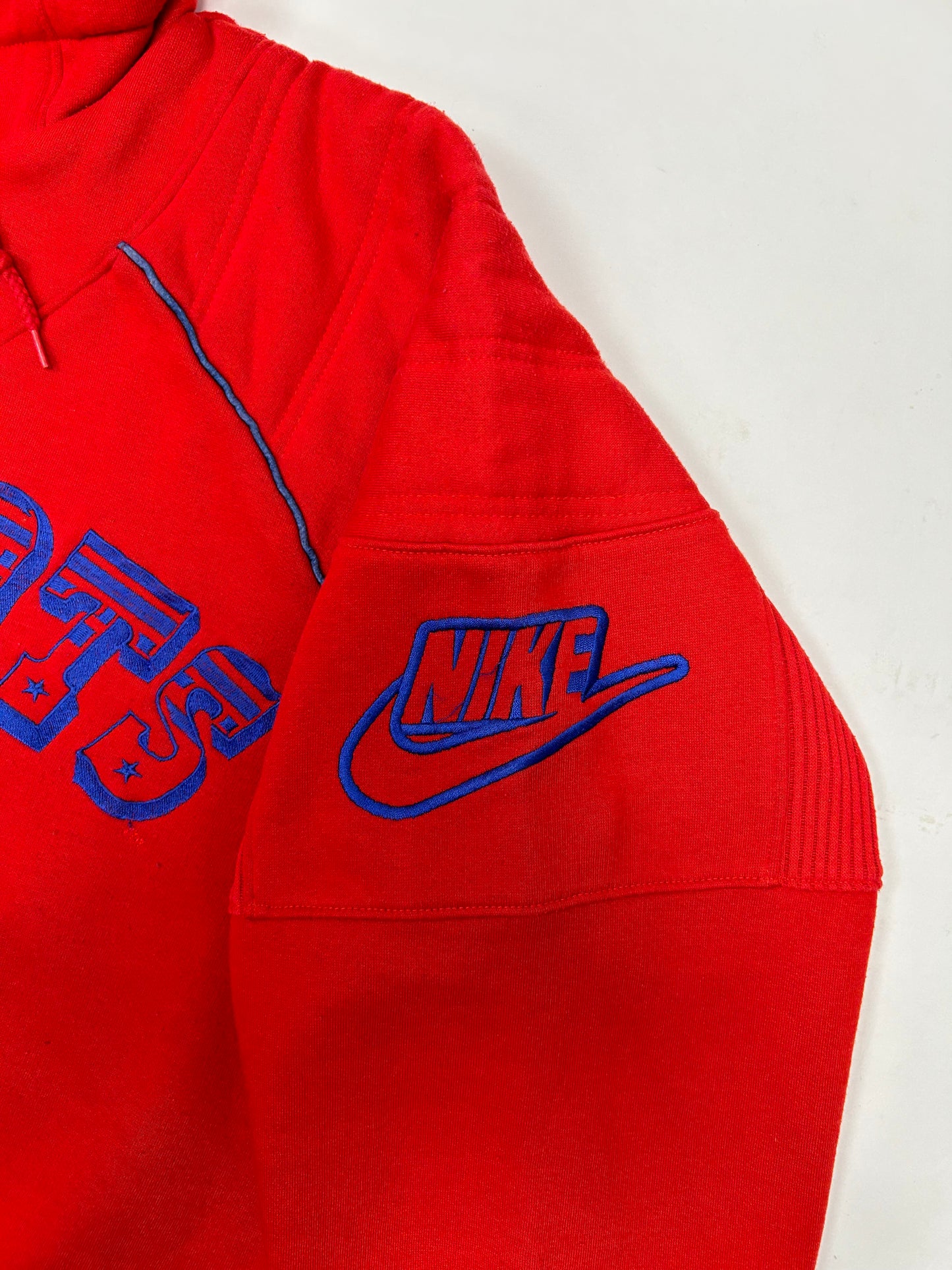 Vintage New England Patriots NFL Nike 1/4 Zip Pullover Sweatshirt Tagged Medium 24.5x25 Inches 80s