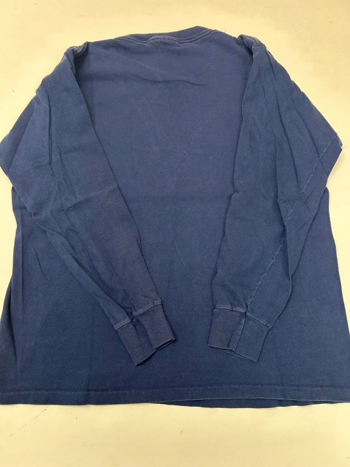 Vintage 90s Nike Just Do It. Long Sleeve T-Shirt Navy/Green Medium/Large Fit 21.5x25.75 Inches Worn