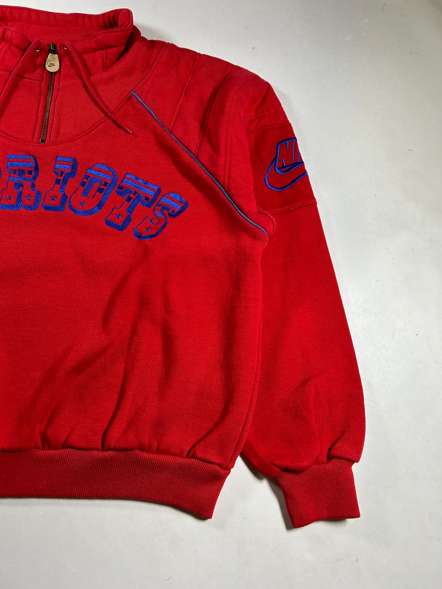 Vintage Nike NFL Quarter Zip Jacket New England Patriots Large 25.75x25.75 90s