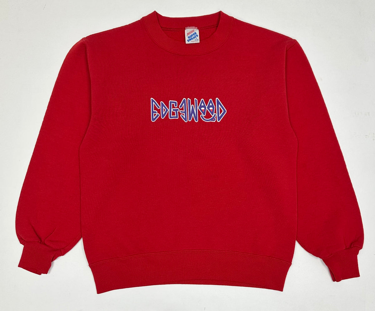 Edgewood NJ “Deeper Than The Roots.” First Edition Crewneck Sweatshirt Tagged Small Purple 90s Jerzees Made In USA 20.75x26.25