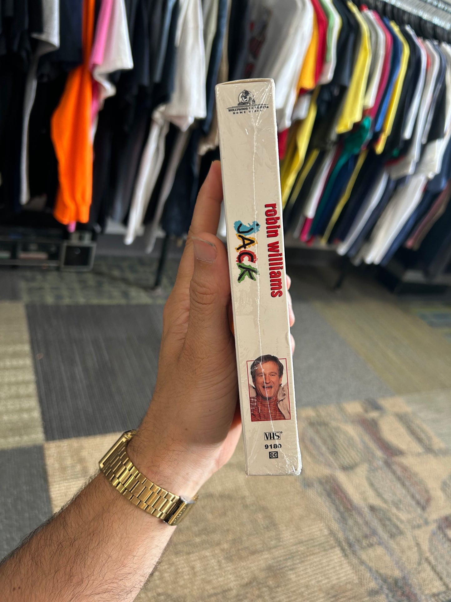 Robin Williams Jack Sealed VHS & Tee Combo Vintage 1996 Robin Williams Jack Movie Promo Tee XL 23.25x31.25 Inches Rare Clean White