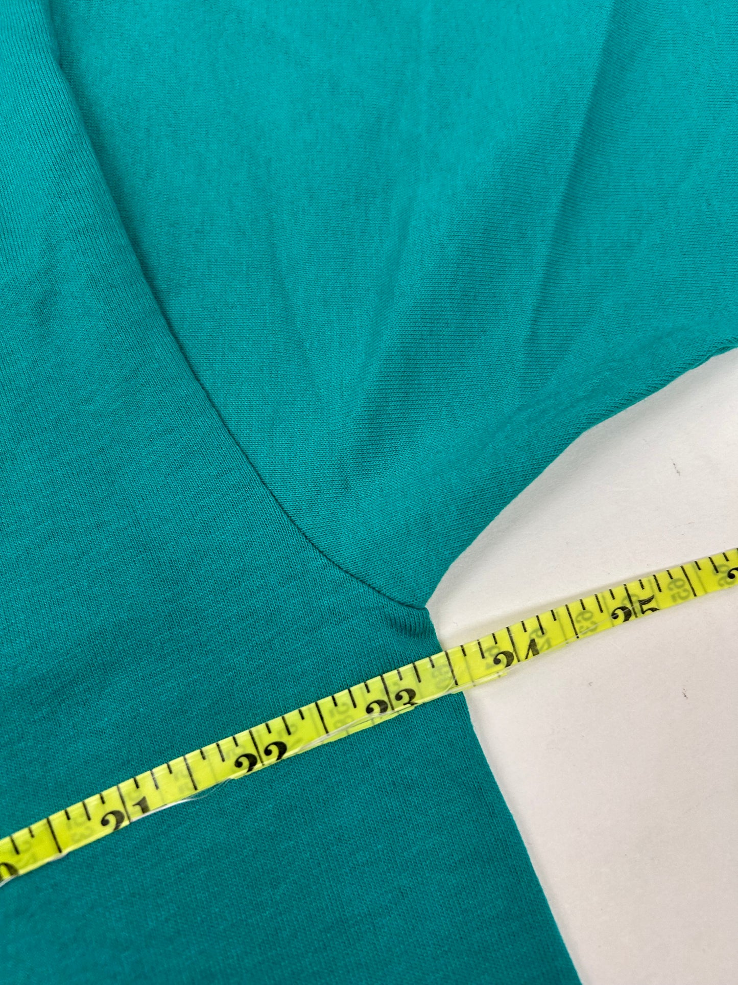 Edgewood NJ first edition “Deeper Than The Roots.” Tee XL 23.5x31.25 Inches FOTL BEST 50/50 Blend USA Aqua Green/Blueish Color