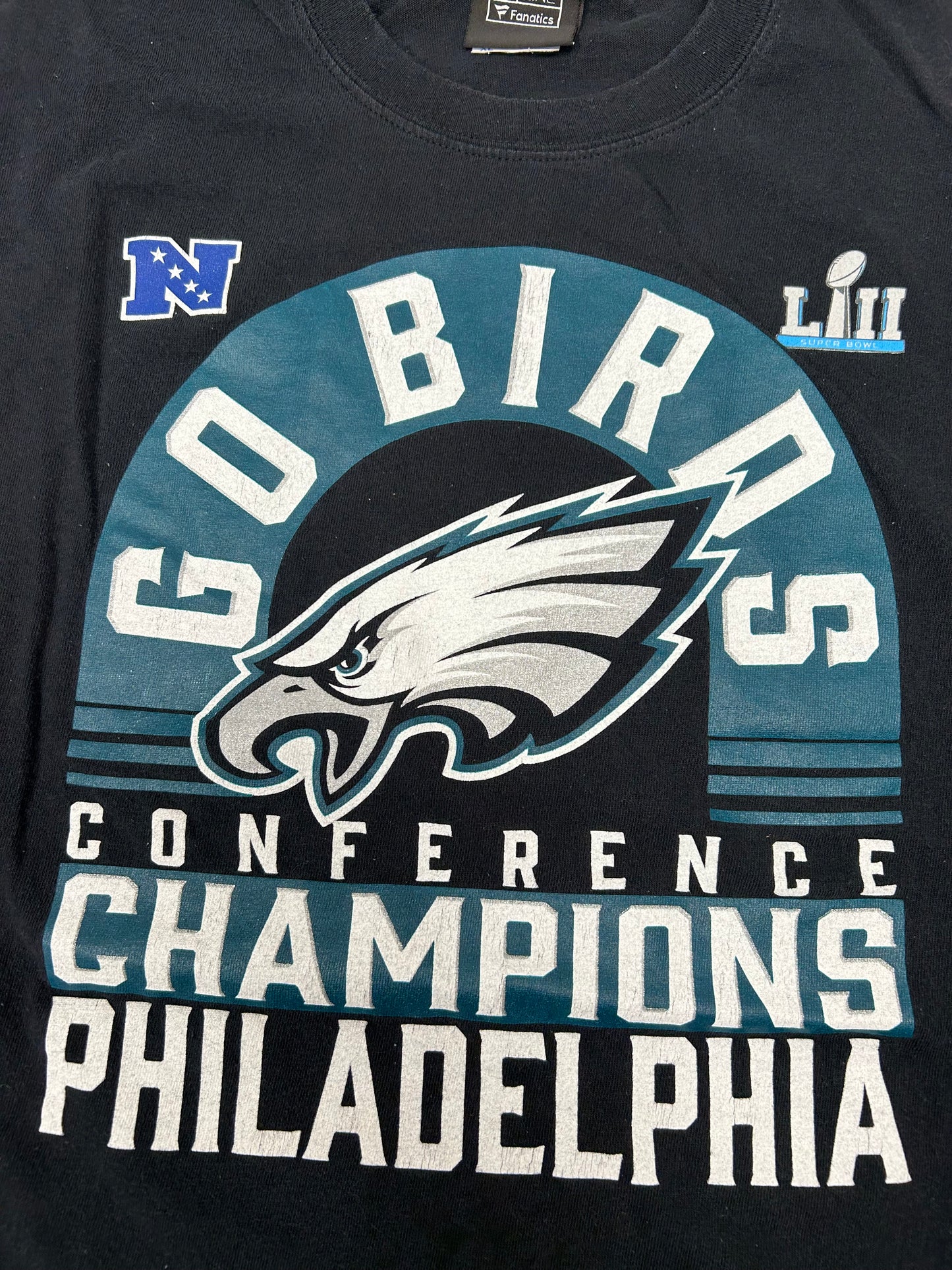 Fanatics Philadelphia Eagles NFL Conference Champions Go Birds  Long Sleeve Tee XL 24x29.5 Inches