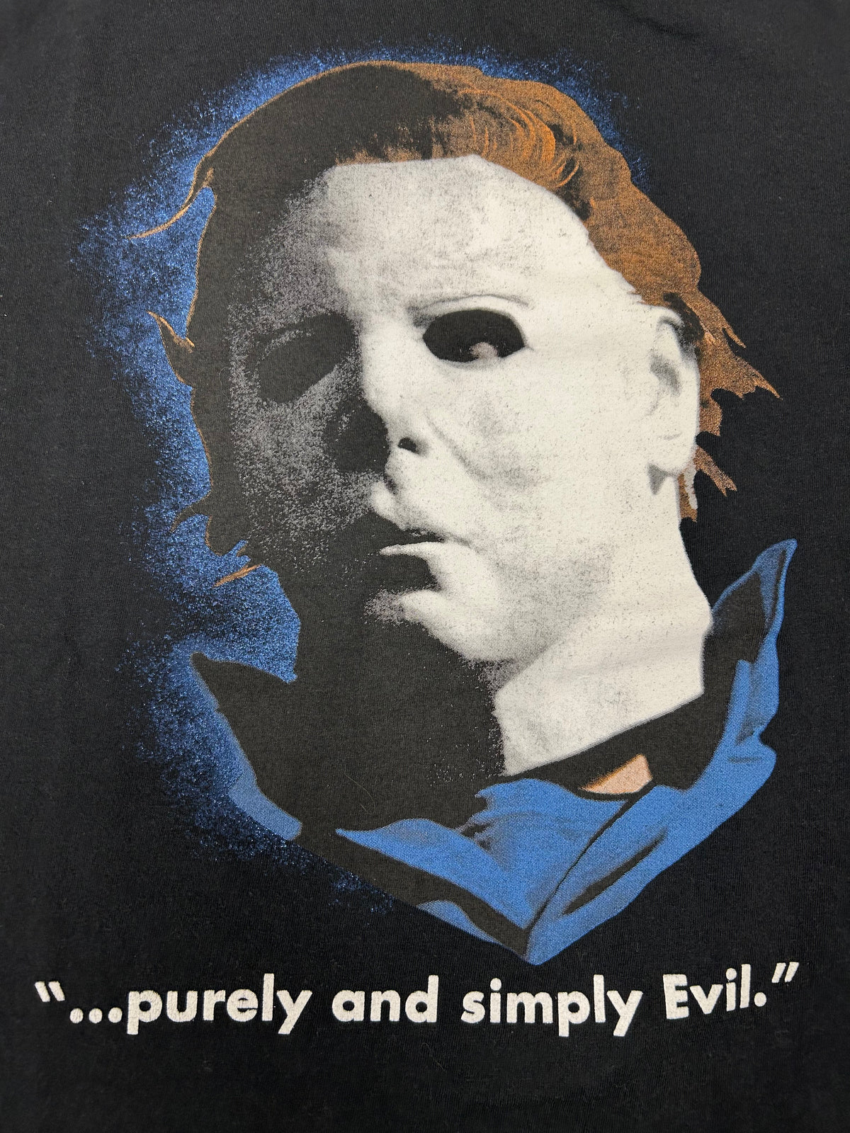 2023 Halloween Michael Myers Purely Simply Evil Horror Movie Promo Tee Medium 19.75x27.25 Inches