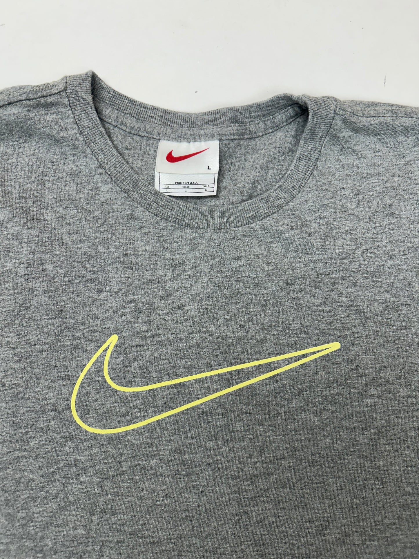 Vintage 90s Nike Swoosh Tee Women’s Large 20x25.5 Inches Gray