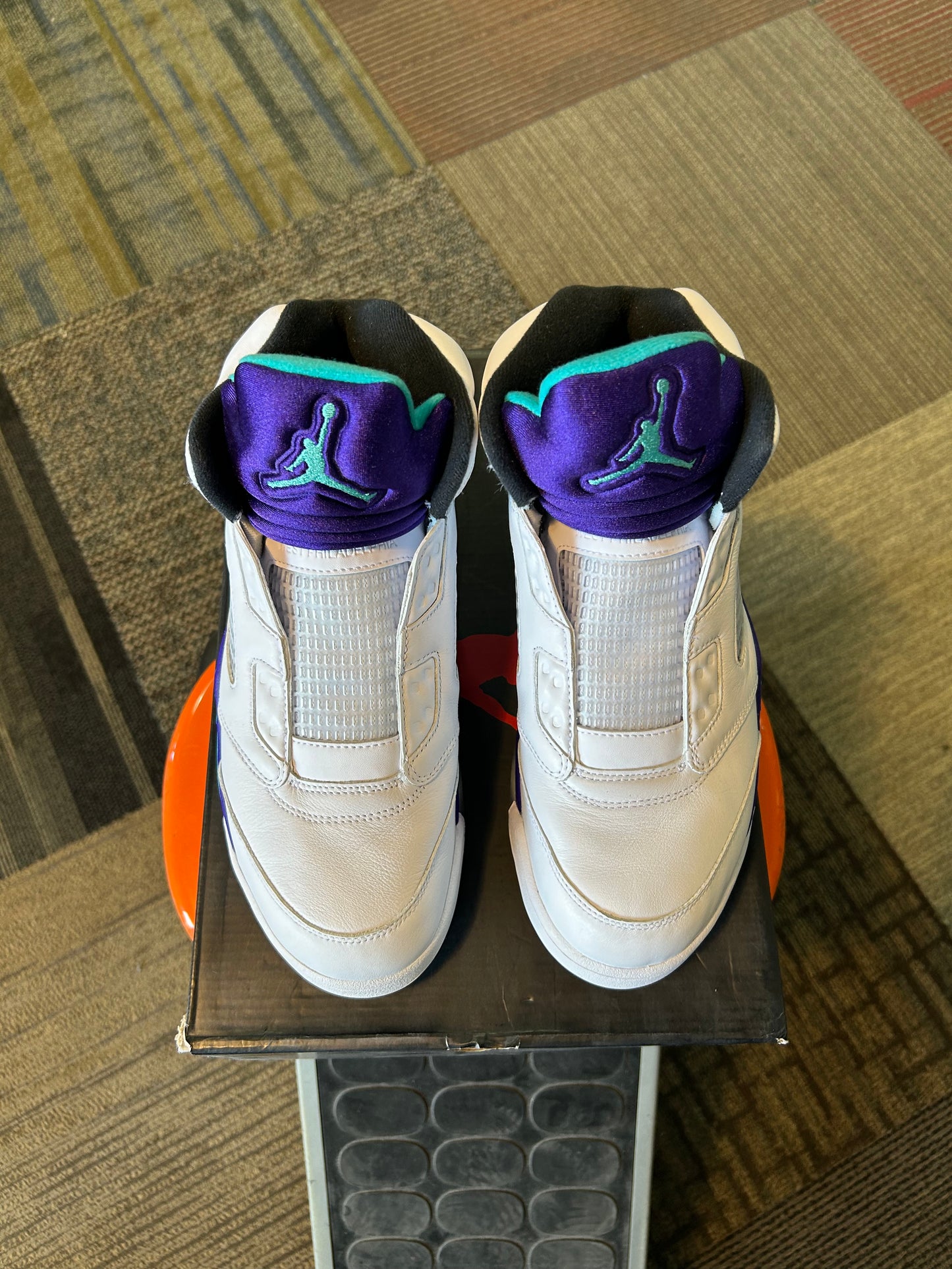 2018 Nike Air Jordan Retro 5 Grape Fresh Prince NRG Size 10 Very Will Smith Worn Twice Great Condition