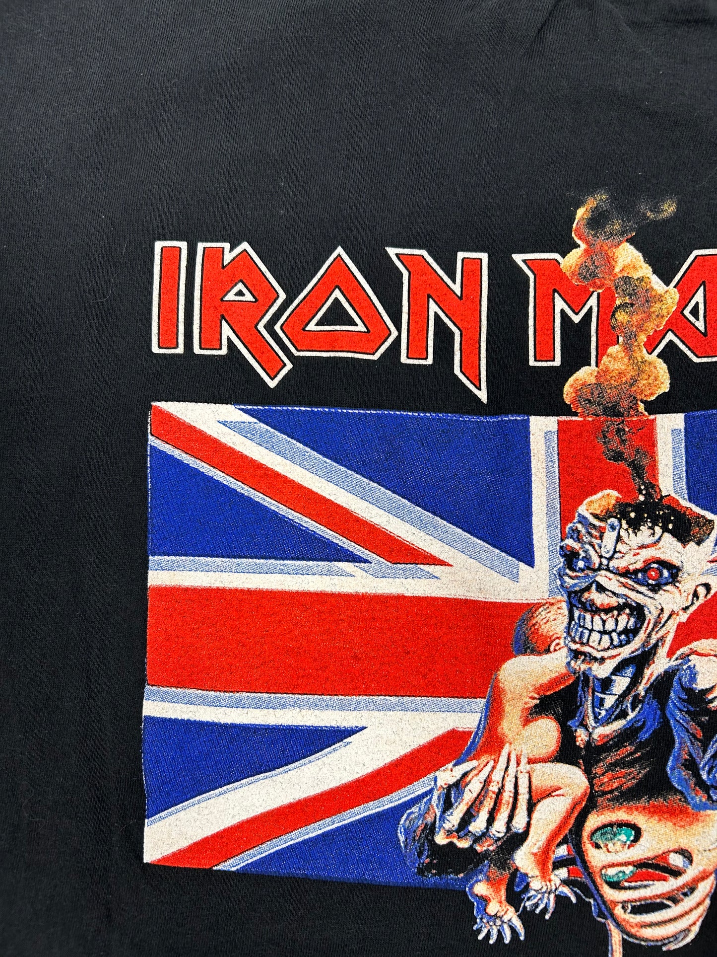 Vintage Iron Maiden Don’t Walk Eddie Motorcycle Graphic Music Band AOP Graphic Tee XL 24.5x28.5 Inches Tultex Tag