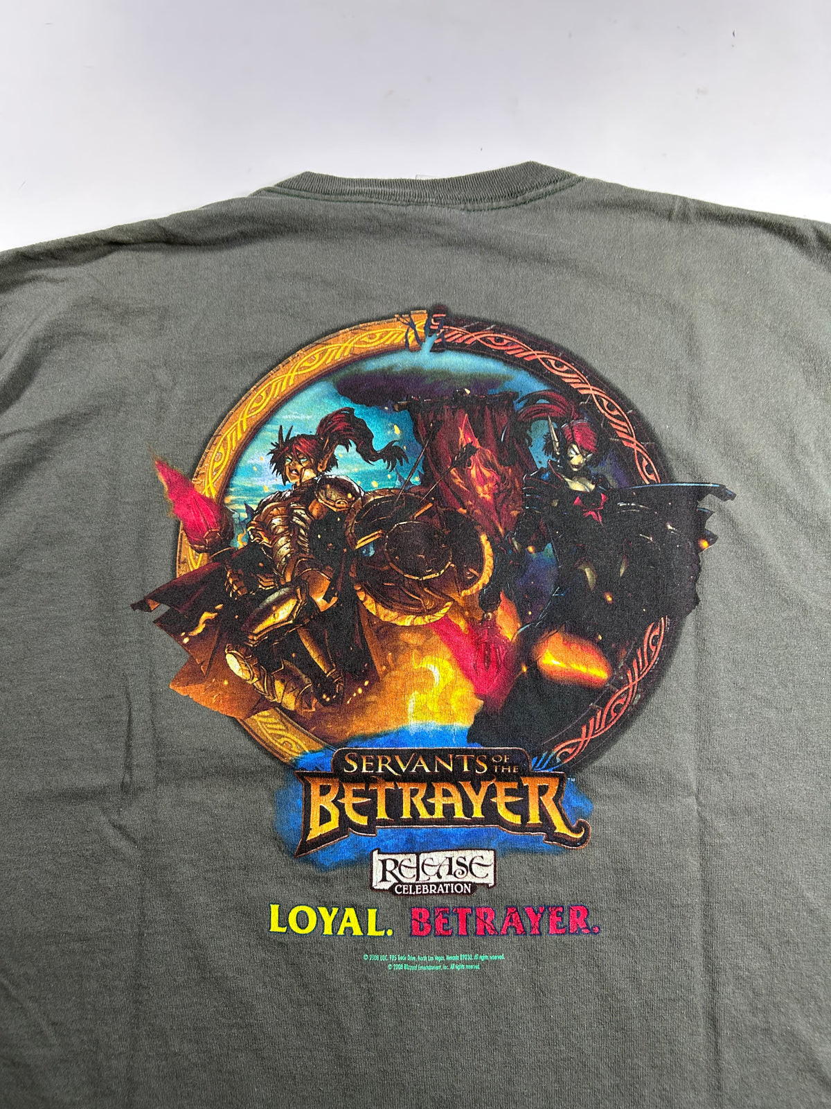 Vintage 2008 World Of Warcraft Trading Card Game Servants Of The Betrayer Promo Tee XL