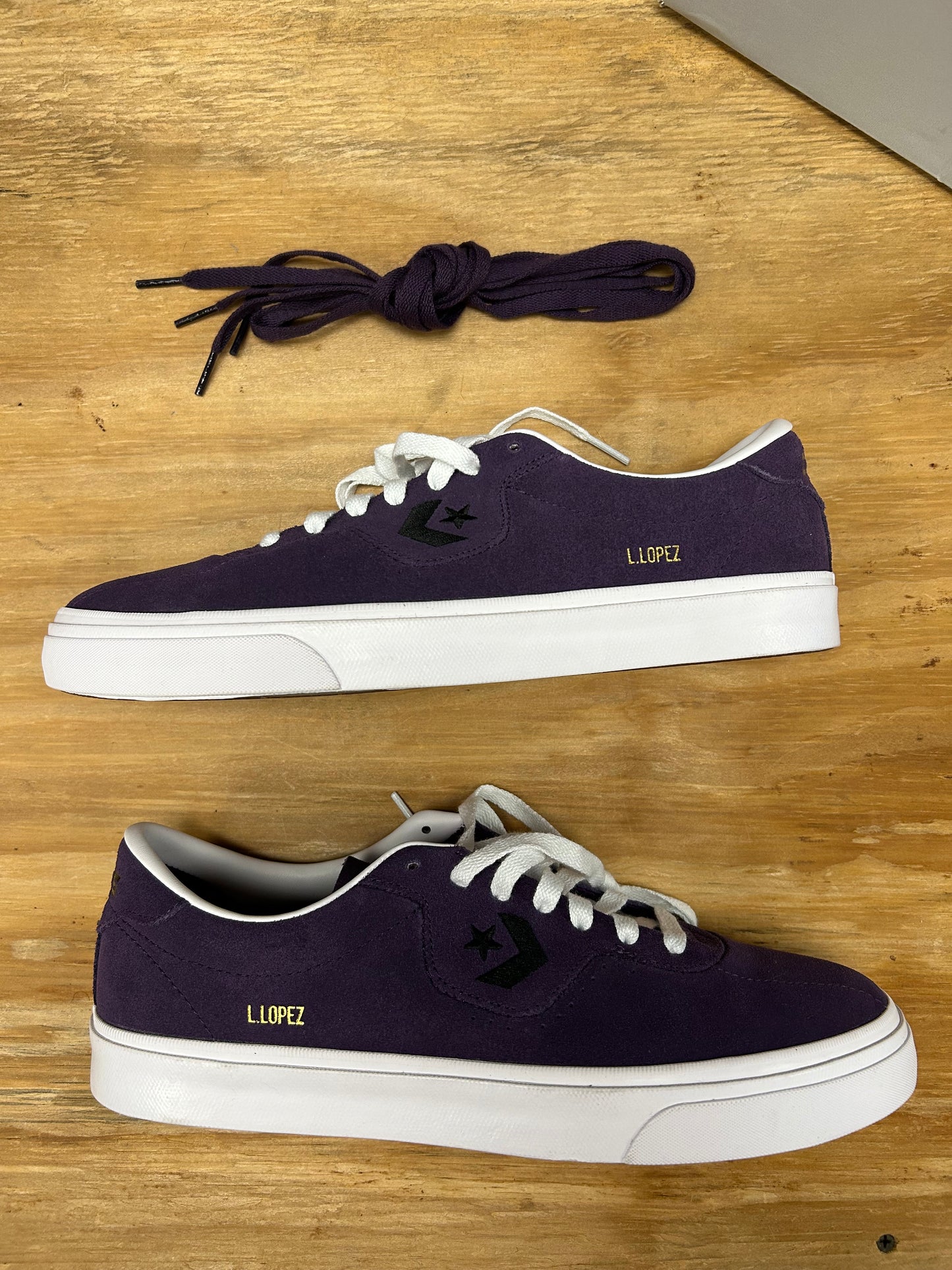 Converse Louie Lopez Pro Purple Mens Size 9.5 New With Mismatch Box Skateboard