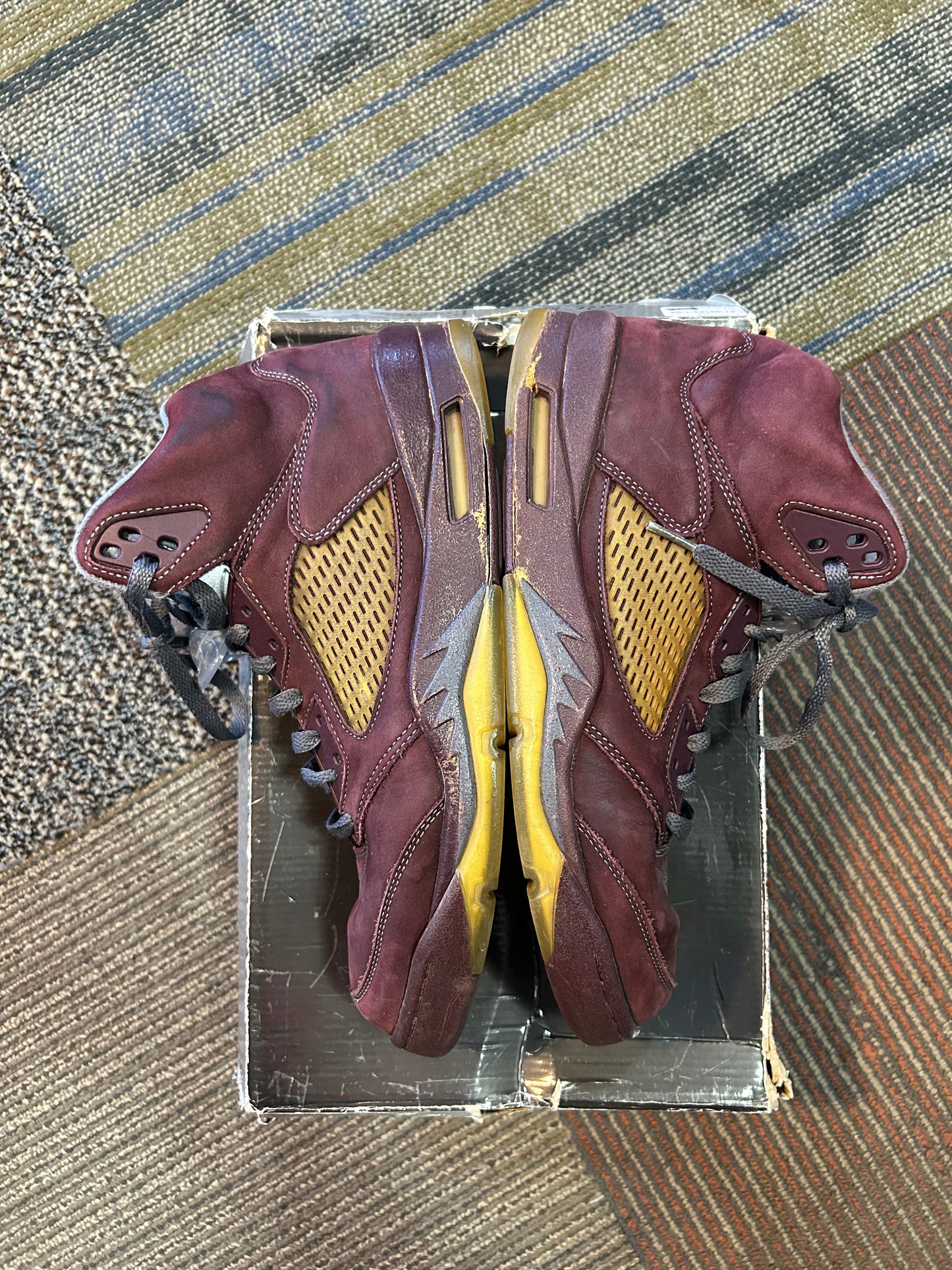 Air Jordan 5 Retro LS Burgundy Size 10 2006 Need Sole Swapping As Is Rep Box