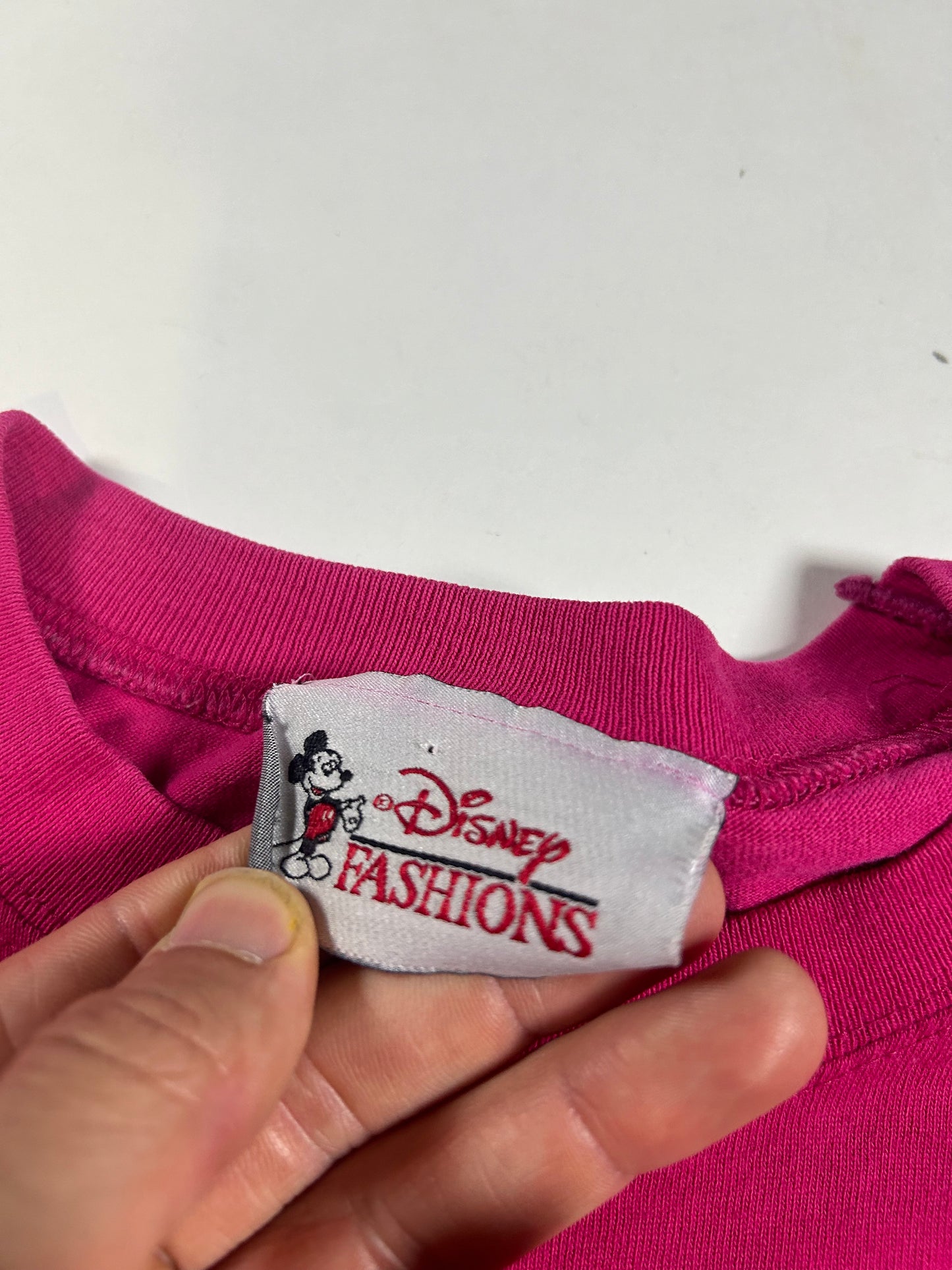Vintage 90s Disney Fashions Minnie Mouse Tee Roll Up Sleeves Medium/Large Fit 21.5x29 Inches