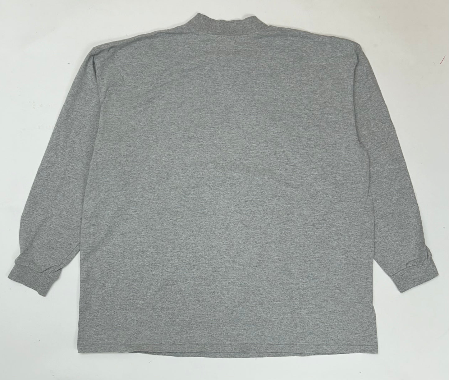 Vintage 00s Nike Swoosh Mock Neck Long Sleeve Shirt Gray Big XL 27x30.75 Inches