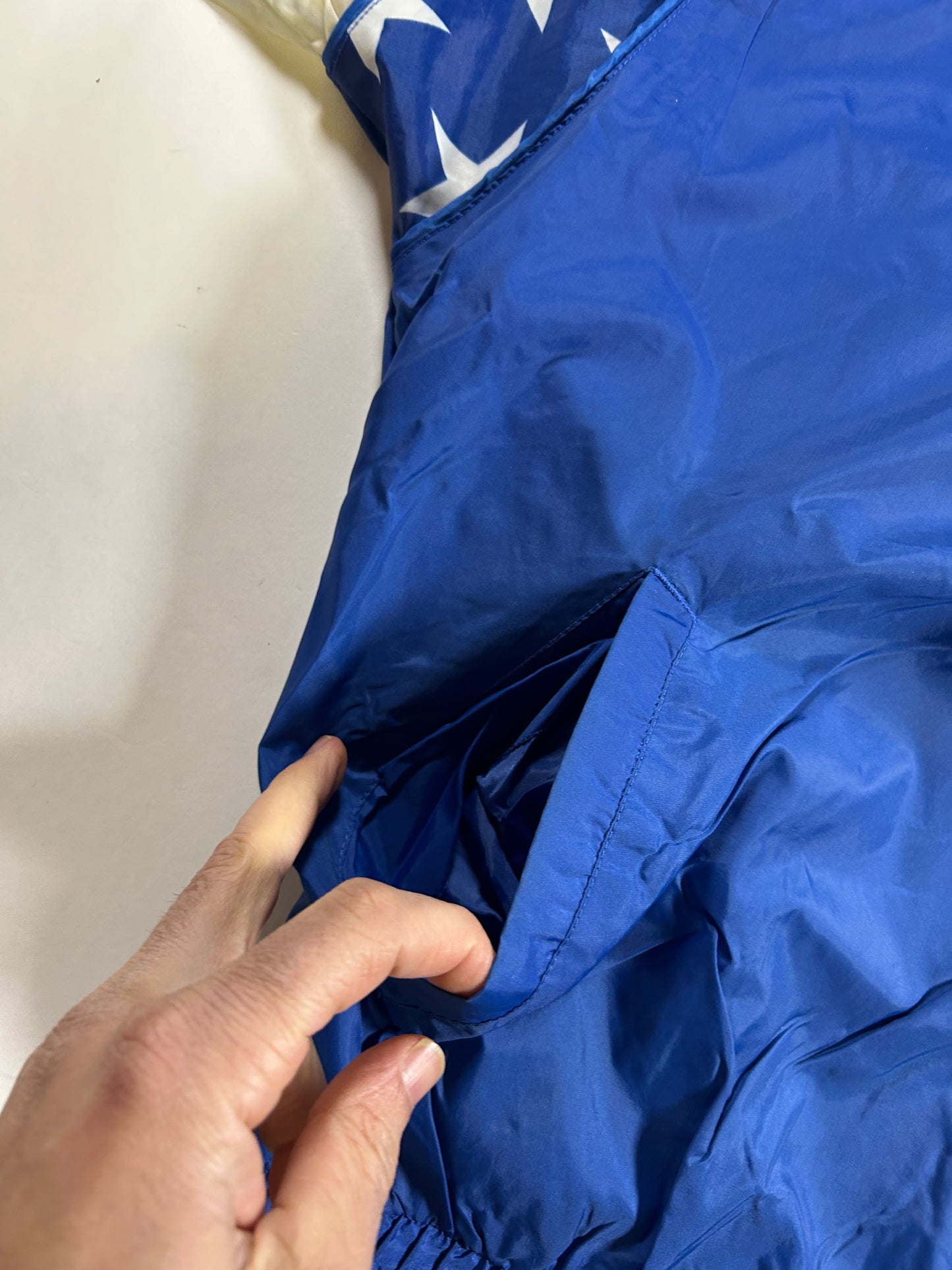 Vintage Starter 96 Atlanta Olympics Team USA Packable Hood Windbreaker Full Zip Jacket  Large 27.5x27.5 Inches