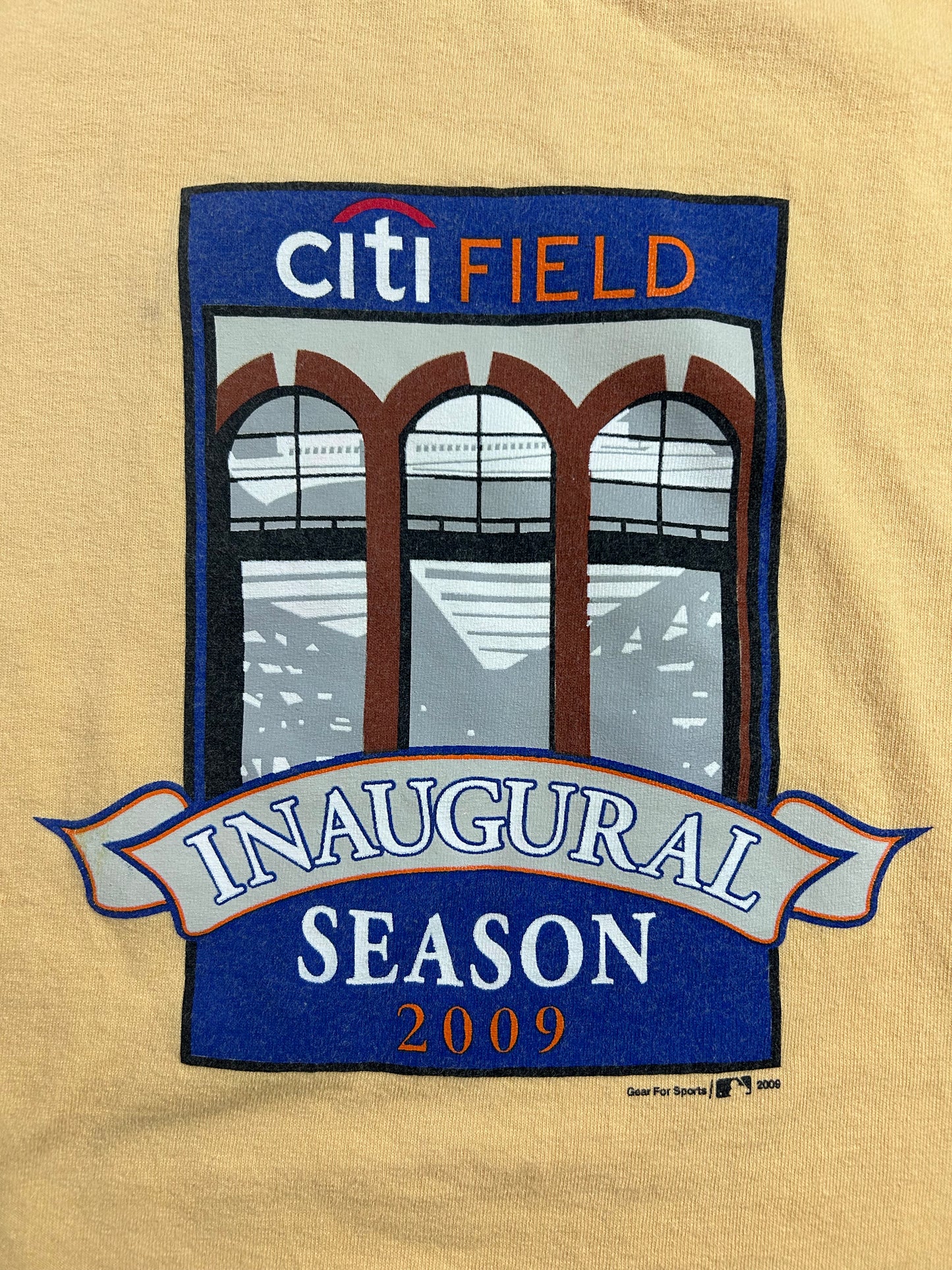 Vintage New York Mets Citi Field 2009 Inaugural Season Promo Baseball Tee XL 23.5x30 Inches