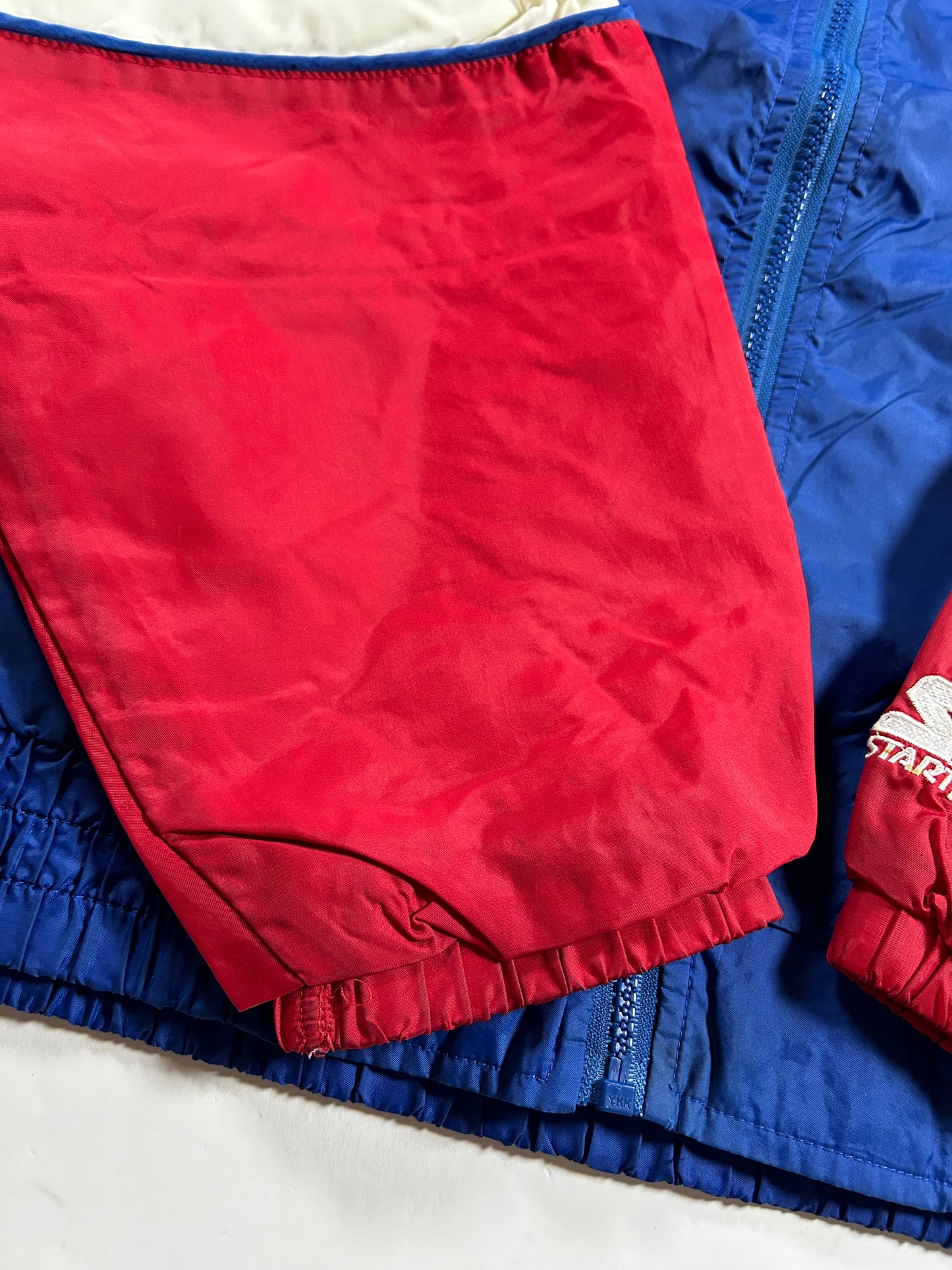 Vintage Starter 96 Atlanta Olympics Team USA Packable Hood Windbreaker Full Zip Jacket  Large 27.5x27.5 Inches