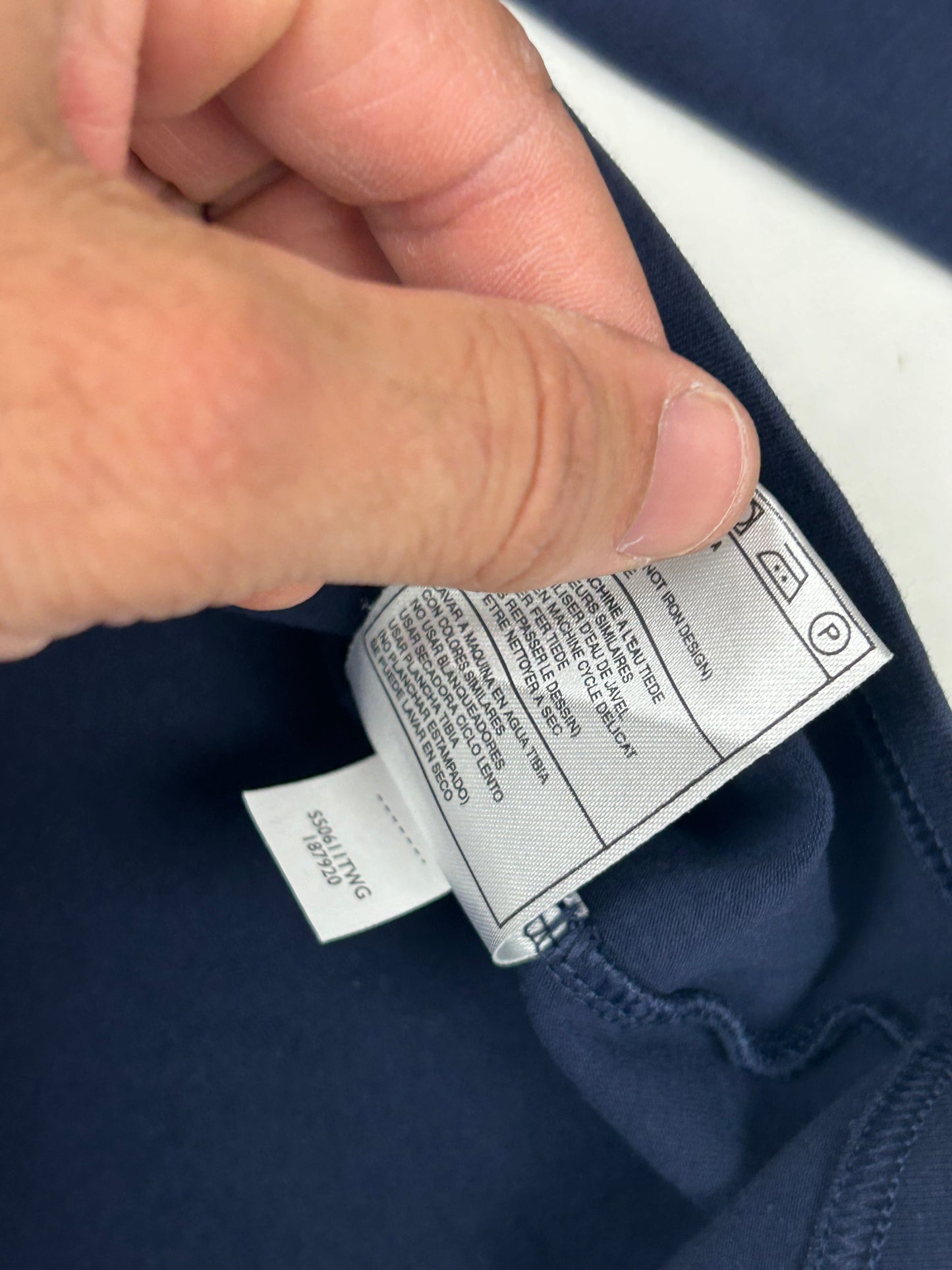 Vintage 00s Nike Swoosh Embroidered Mock Neck Long Sleeve Shirt L/XL 24x31/32 InchesNavy