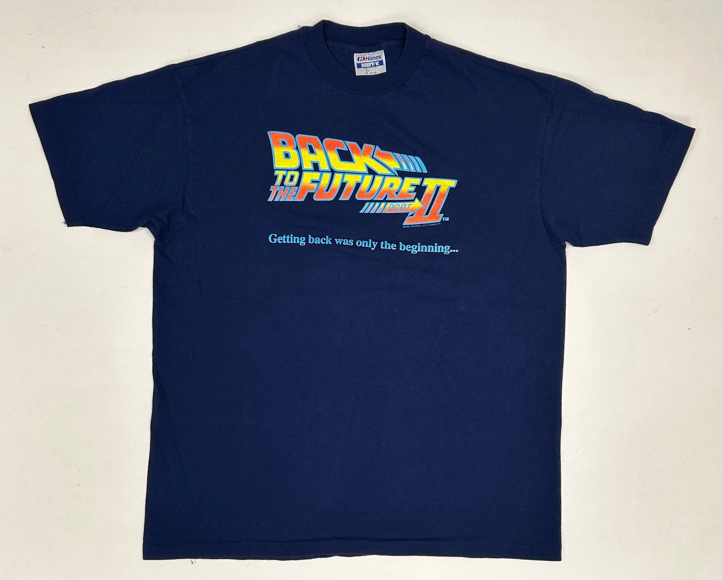 Vintage 1989 Back To The Future Part II Movie Promo Tee 1989 Rare Large Fit 22.25x28 Inches