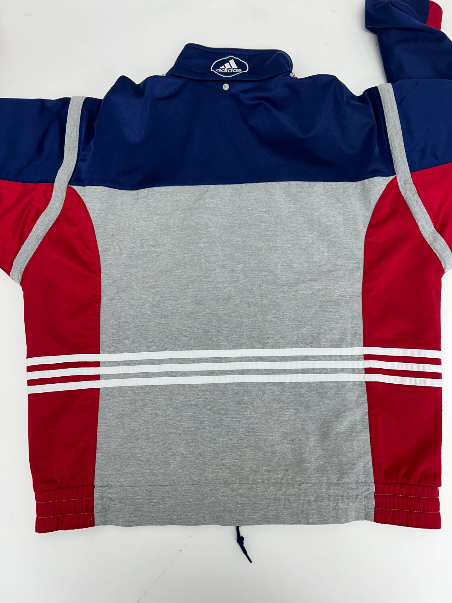 Vintage Adidas Track Jacket Zip Off Sleeves Medium 25x27.75 Inches Three Stripes