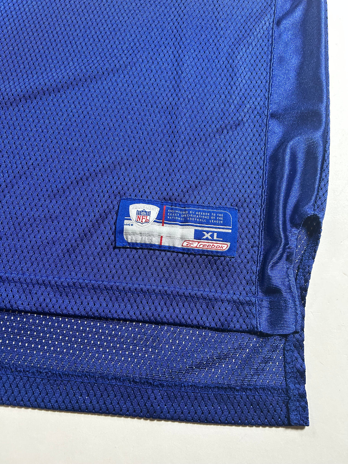 Reebok New York Giants Eli Manning NFL Jersey Blue Youth Size XL Adult Small Fit 21x28.25/30.75 Inches