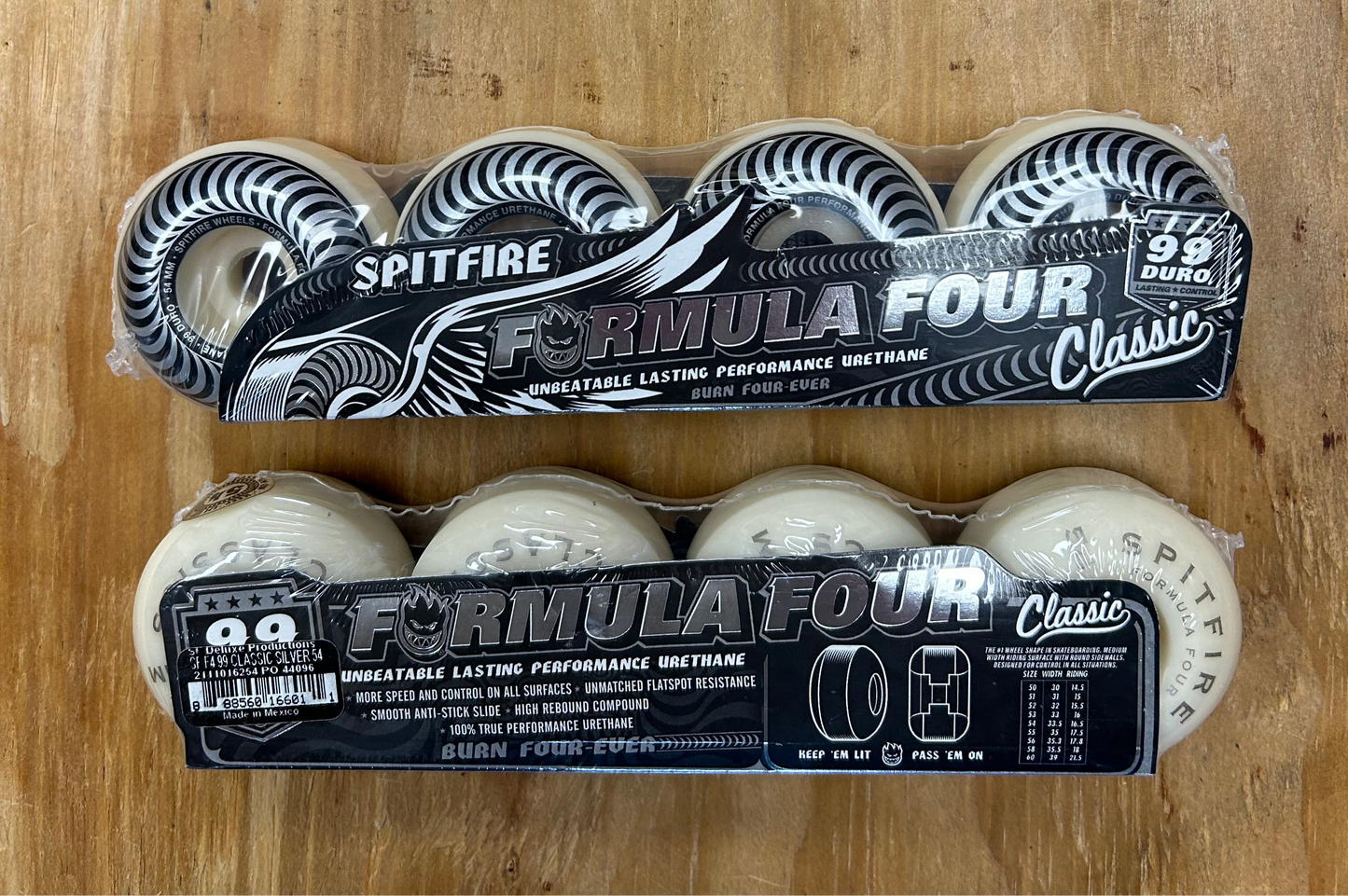 Spitfire Formula 4 Classic Swirl 99 Duro 54 MM Silver Wheel