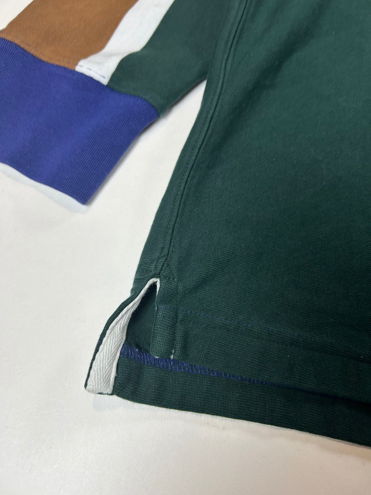 J. Crew Rugby Polo Big Stripe Color Long Sleeve Shirt XL 25x30.25 Inches FA22