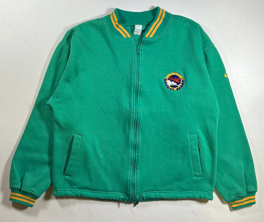 Vintage Nike Rock-it Cargo Air & Sea Force Air Zip Sweatshirt Green M/S 23.25x25 Inches