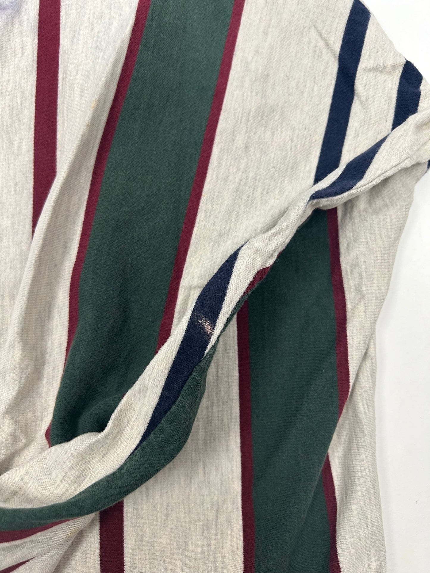 Vintage Chaps Ralph Lauren Rugby Shirt Mens XL Striped Green Red Polo 90s Skate