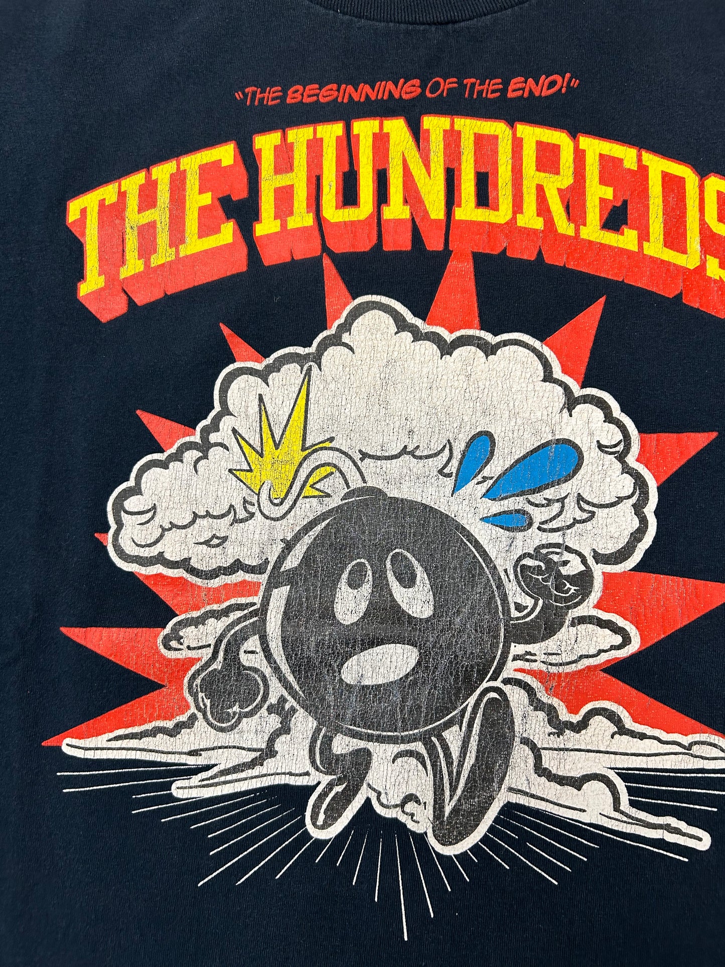 Vintage 00s The Hundreds Adam Bomb The Beginning Of The End Graphic Tee Navy Medium 20x28 Inches As Is