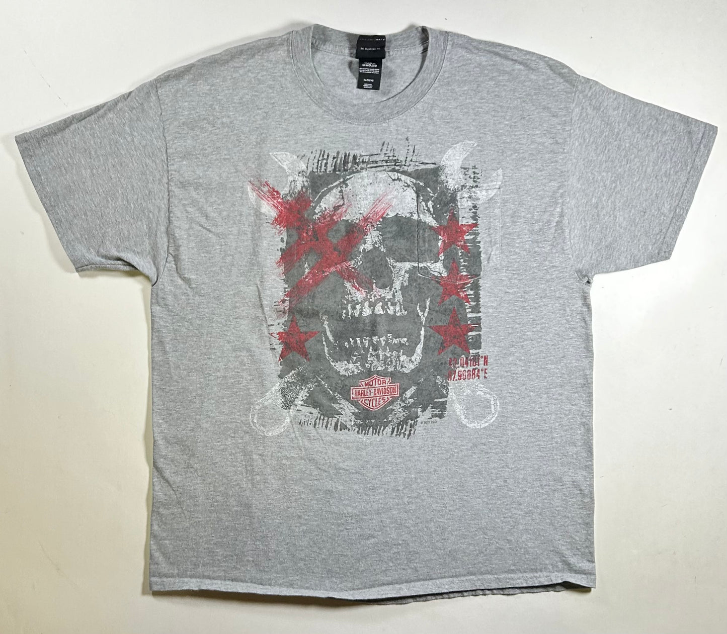 2021 Harley Davidson Motorcycles Of Bergen County Rochelle Park, NJ Skull Graphic Tee 23.5x30 Inches